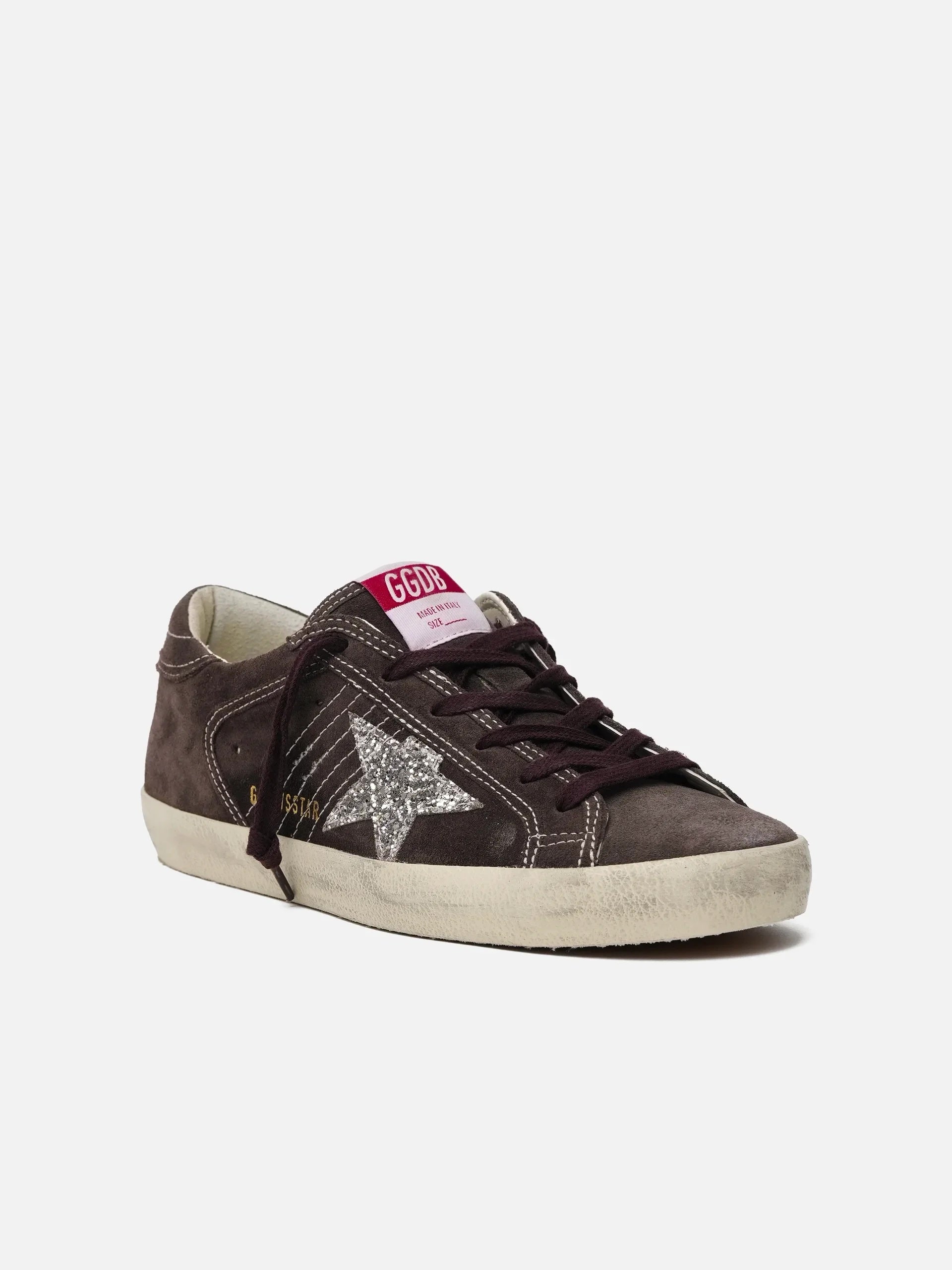 GOLDEN GOOSE - Super-Star Glitter Sneakers für Damen