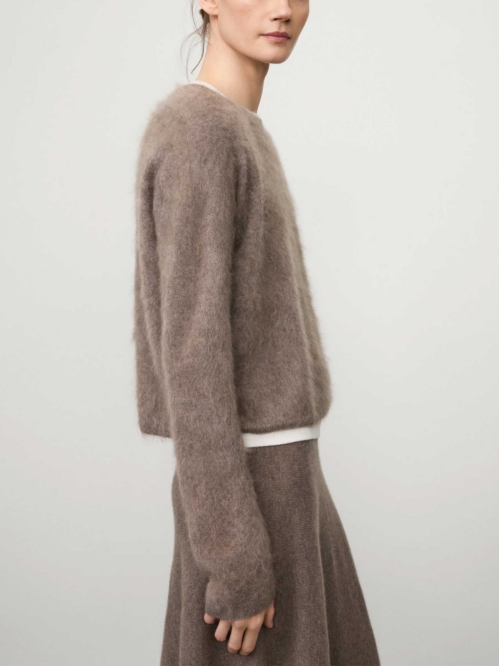 LISA YANG - Lexia Pullover aus Kaschmir für Damen in Taupe