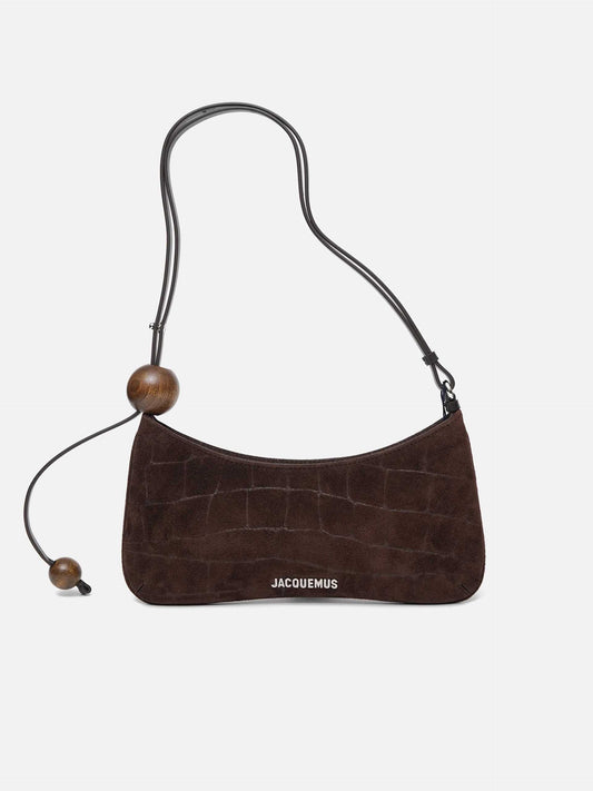 JACQUEMUS - Bisou Perle Schultertasche aus Wildleder