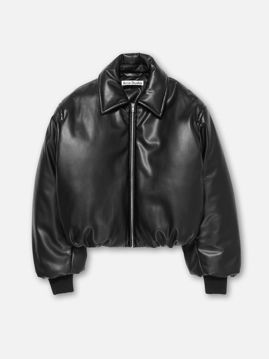 Bomberjacke aus Kunstleder für Damen