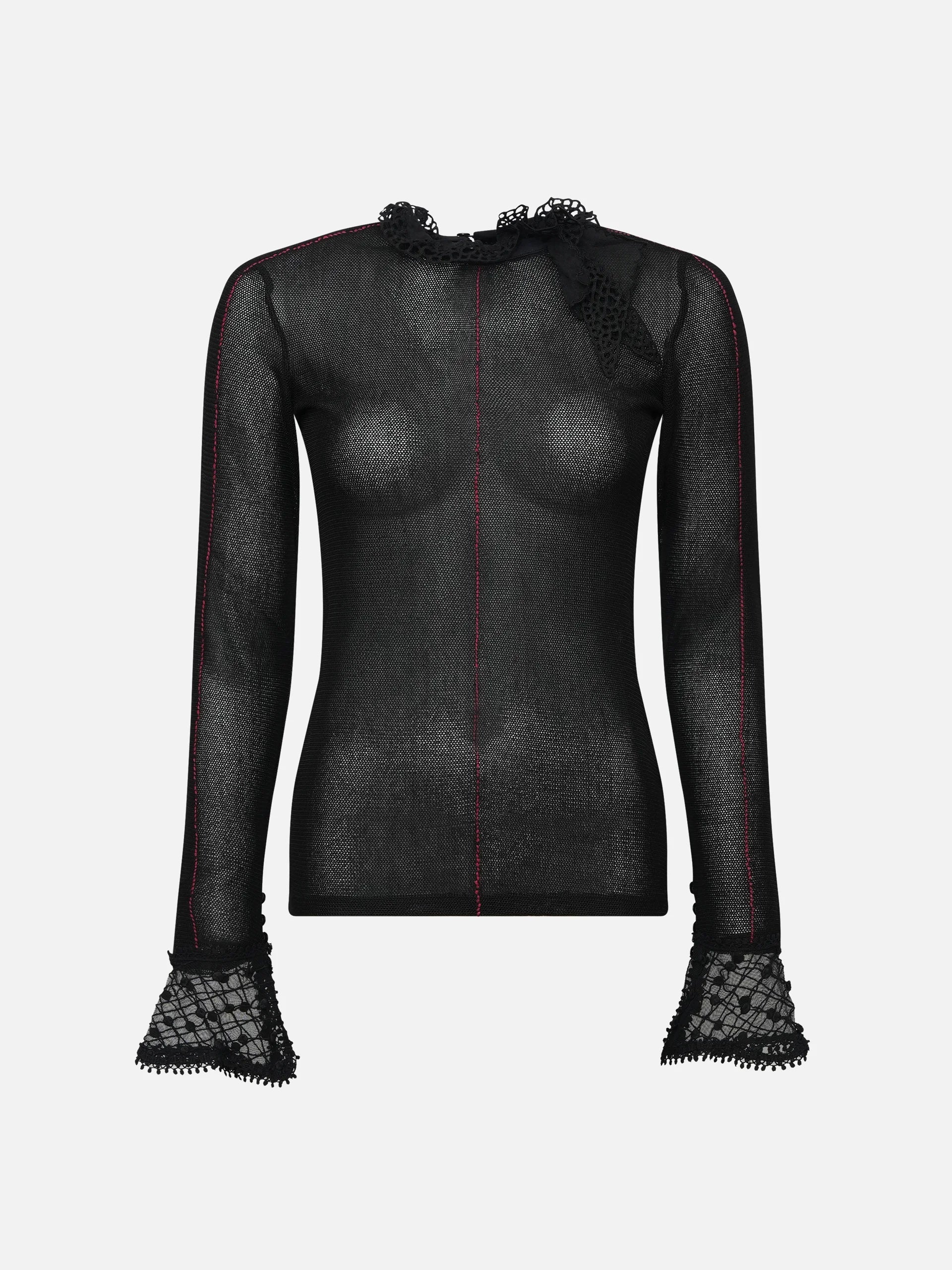 ISABEL MARANT - Sarah Top mit Spitzenbesatz für Damen in Schwarz - Black