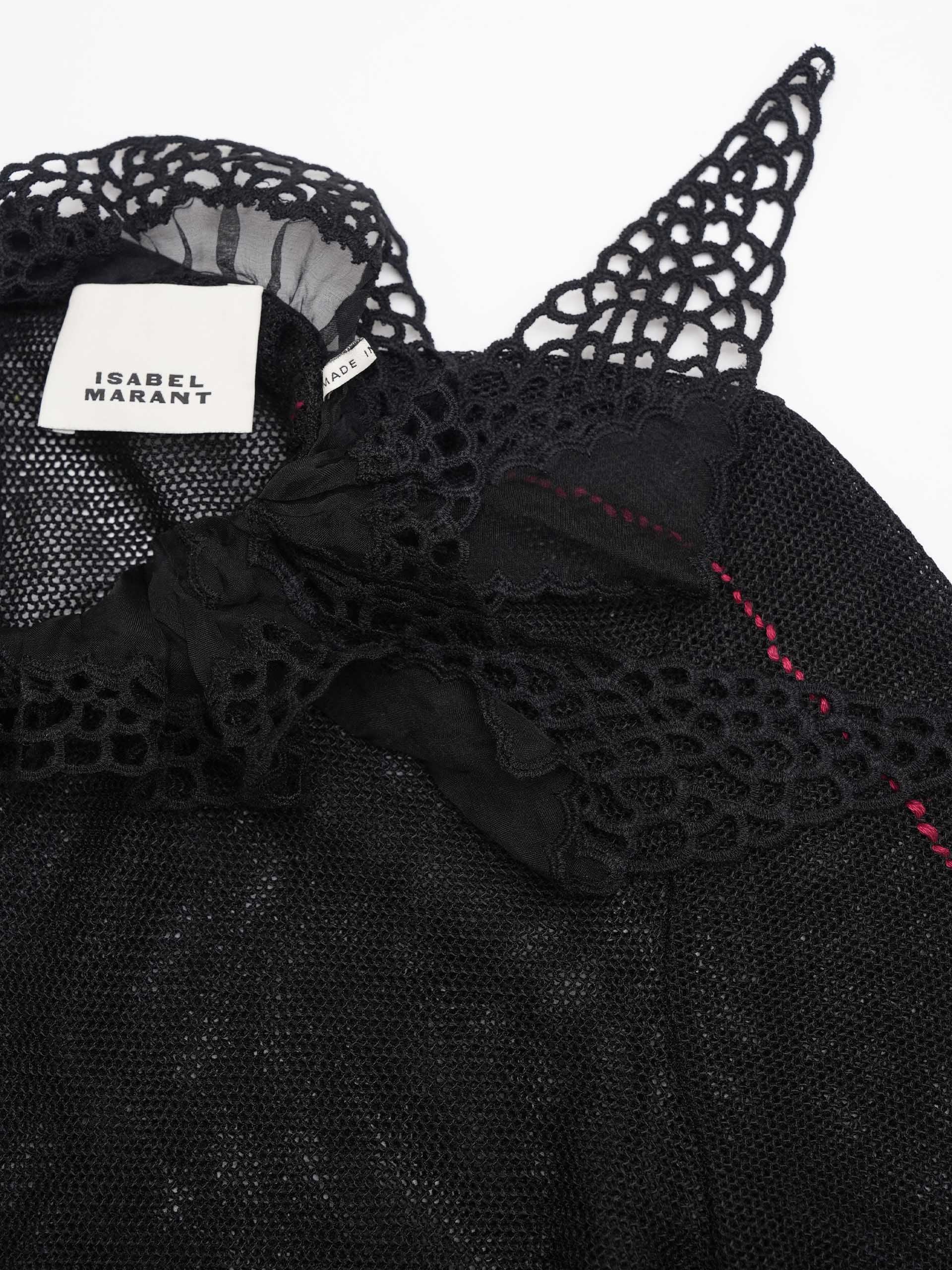 ISABEL MARANT - Sarah Top mit Spitzenbesatz für Damen in Schwarz - Black
