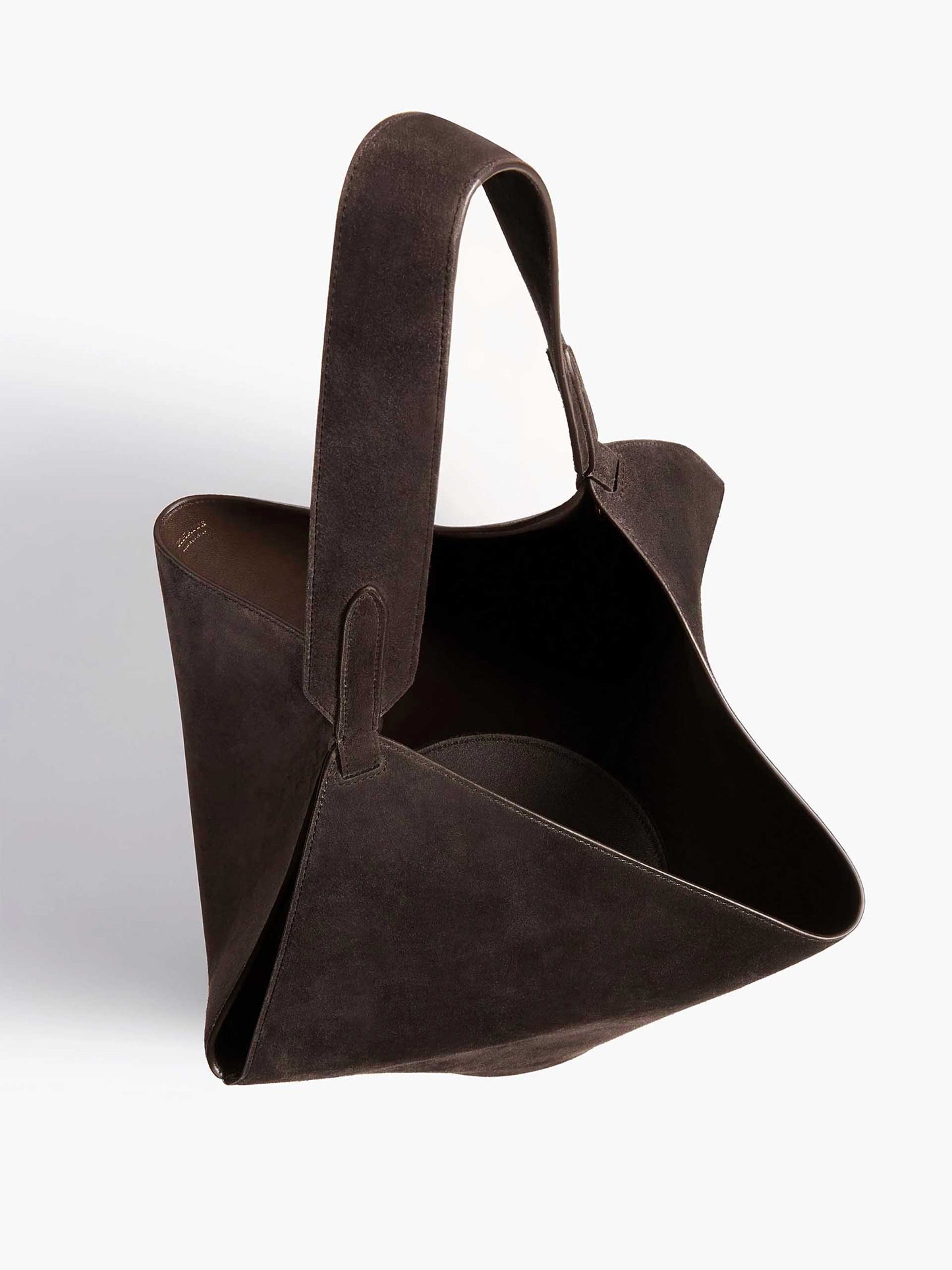 KHAITE - Lotus Small Tote-Tasche aus Veloursleder in Braun - Brown