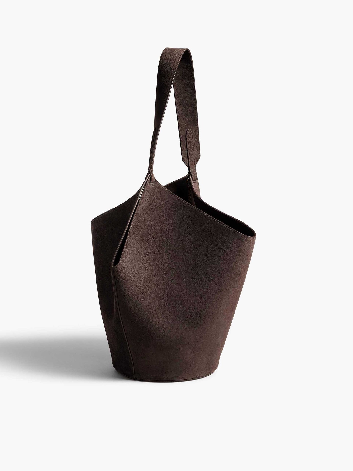 KHAITE - Lotus Small Tote-Tasche aus Veloursleder in Braun - Brown