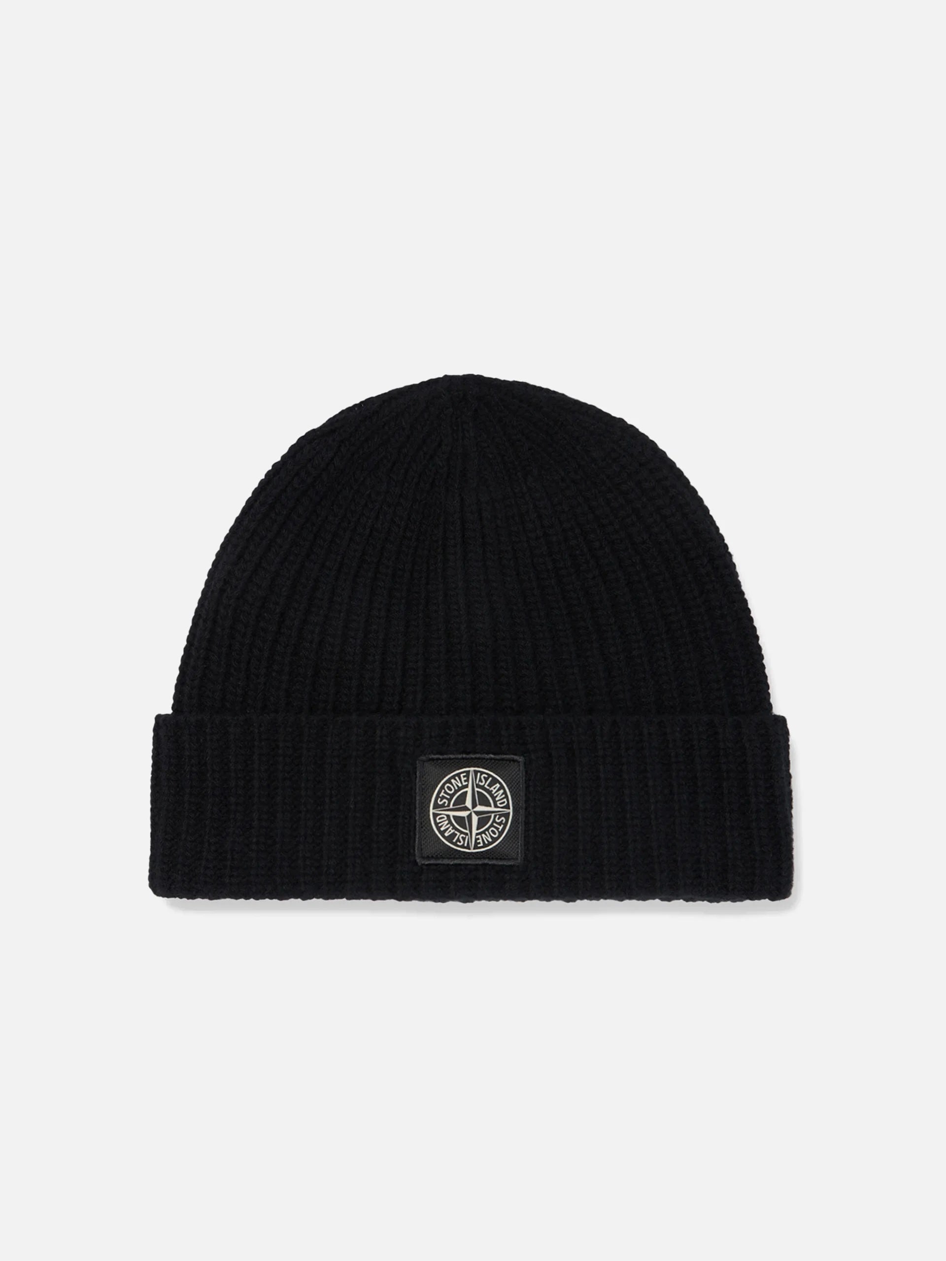 STONE ISLAND - Mütze mit Logo-Patch für Herren in Schwarz - Black