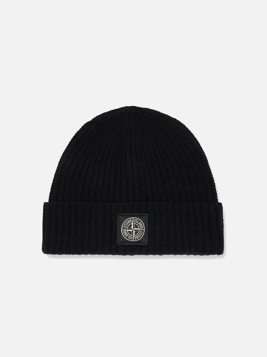 STONE ISLAND - Mütze mit Logo-Patch für Herren in Schwarz - Black