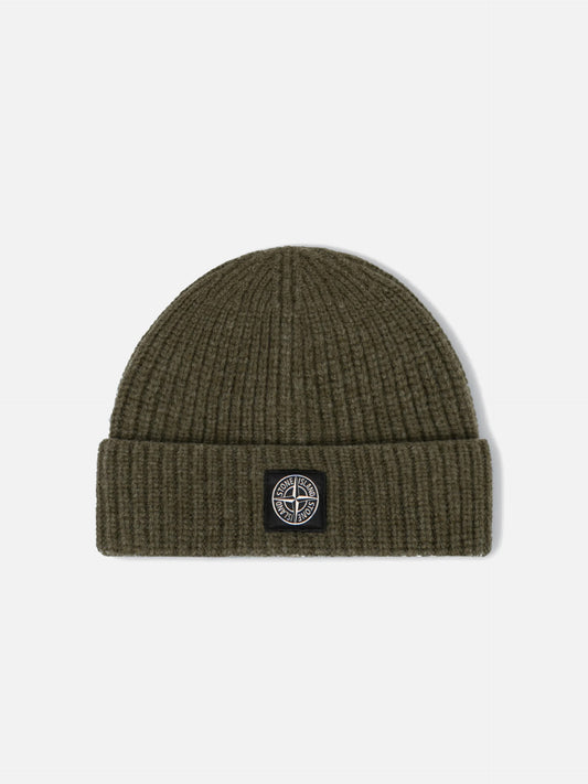 STONE ISLAND - Mütze mit Logo-Patch für Herren in Militärgrün - Military green