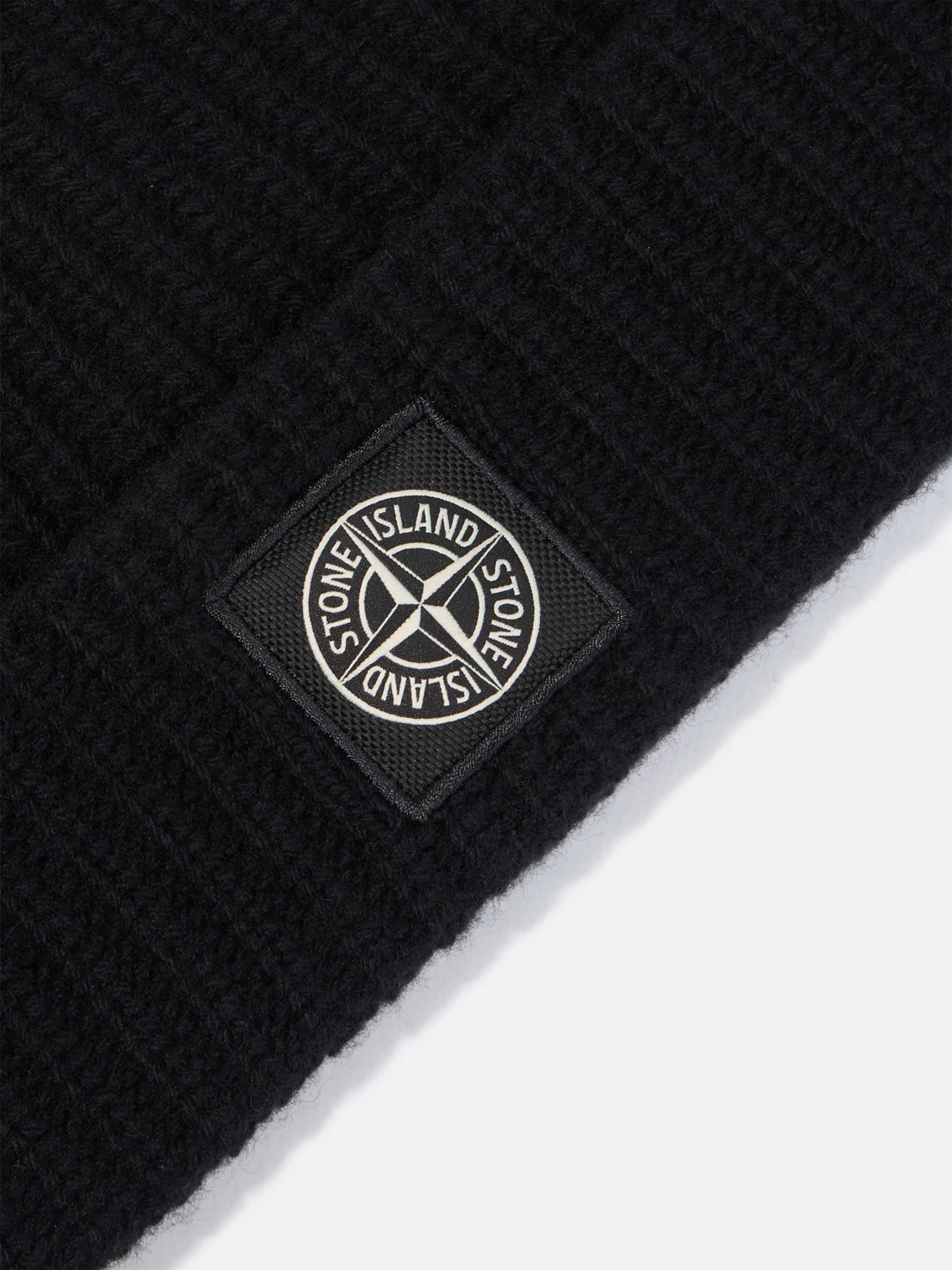 STONE ISLAND - Mütze mit Logo-Patch für Herren in Schwarz - Black