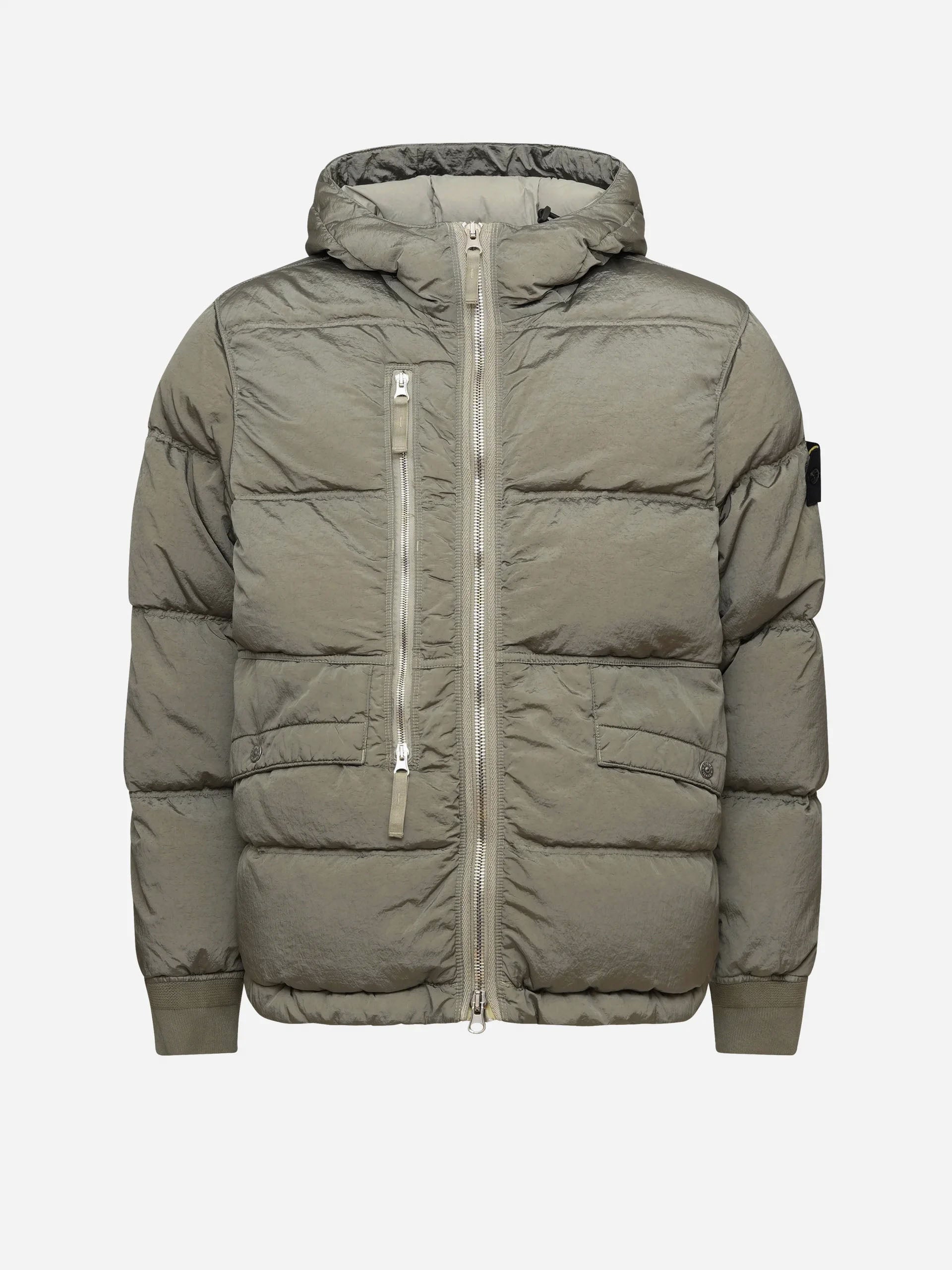 ジャケット・アウター STONE  NYLON L DOWN NYLON METAL DOWN-TC HOODED JACKET 