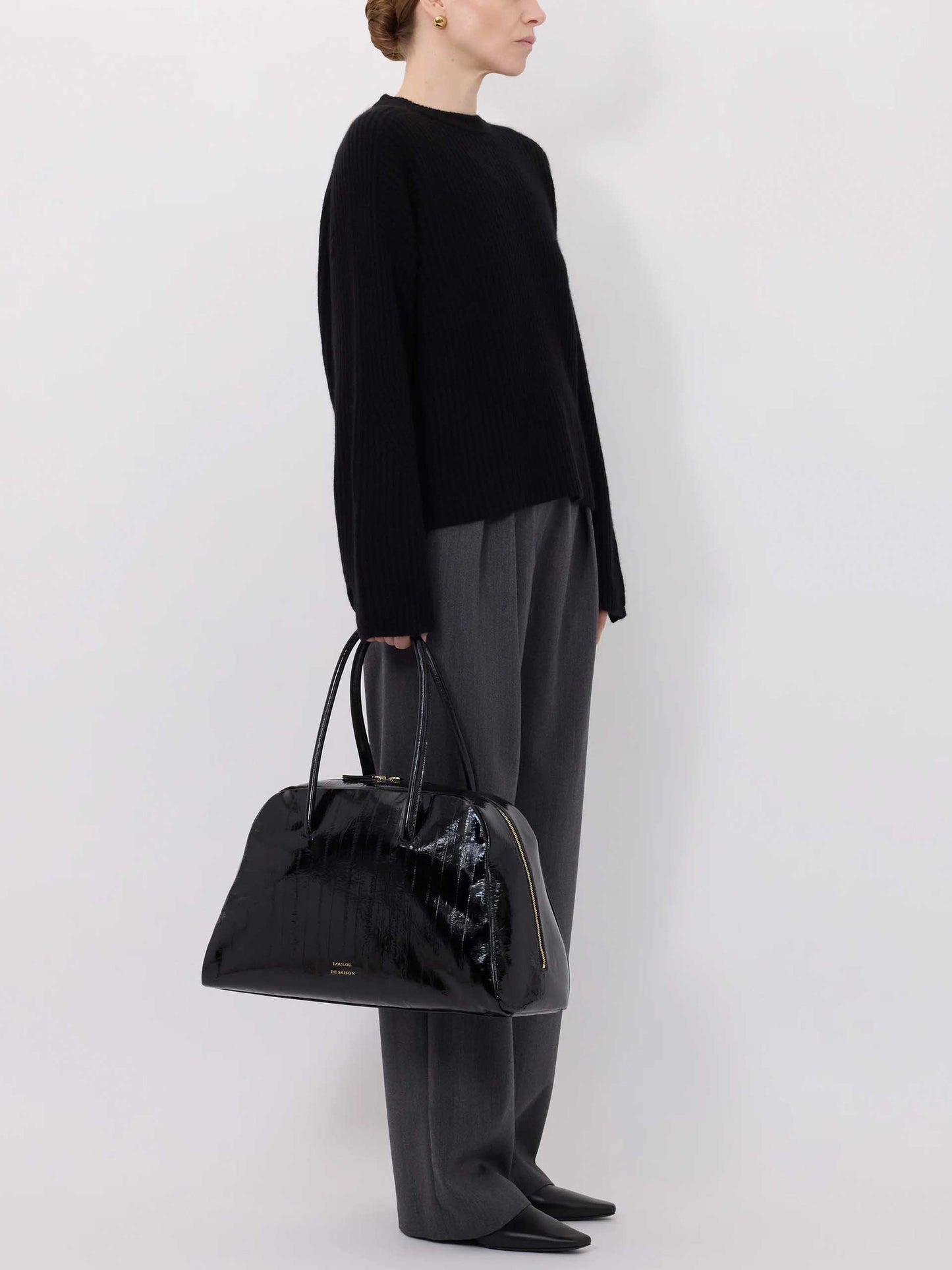LOULOU DE SAISON - Axel Pullover aus Kaschmir für Damen in Schwarz - Black
