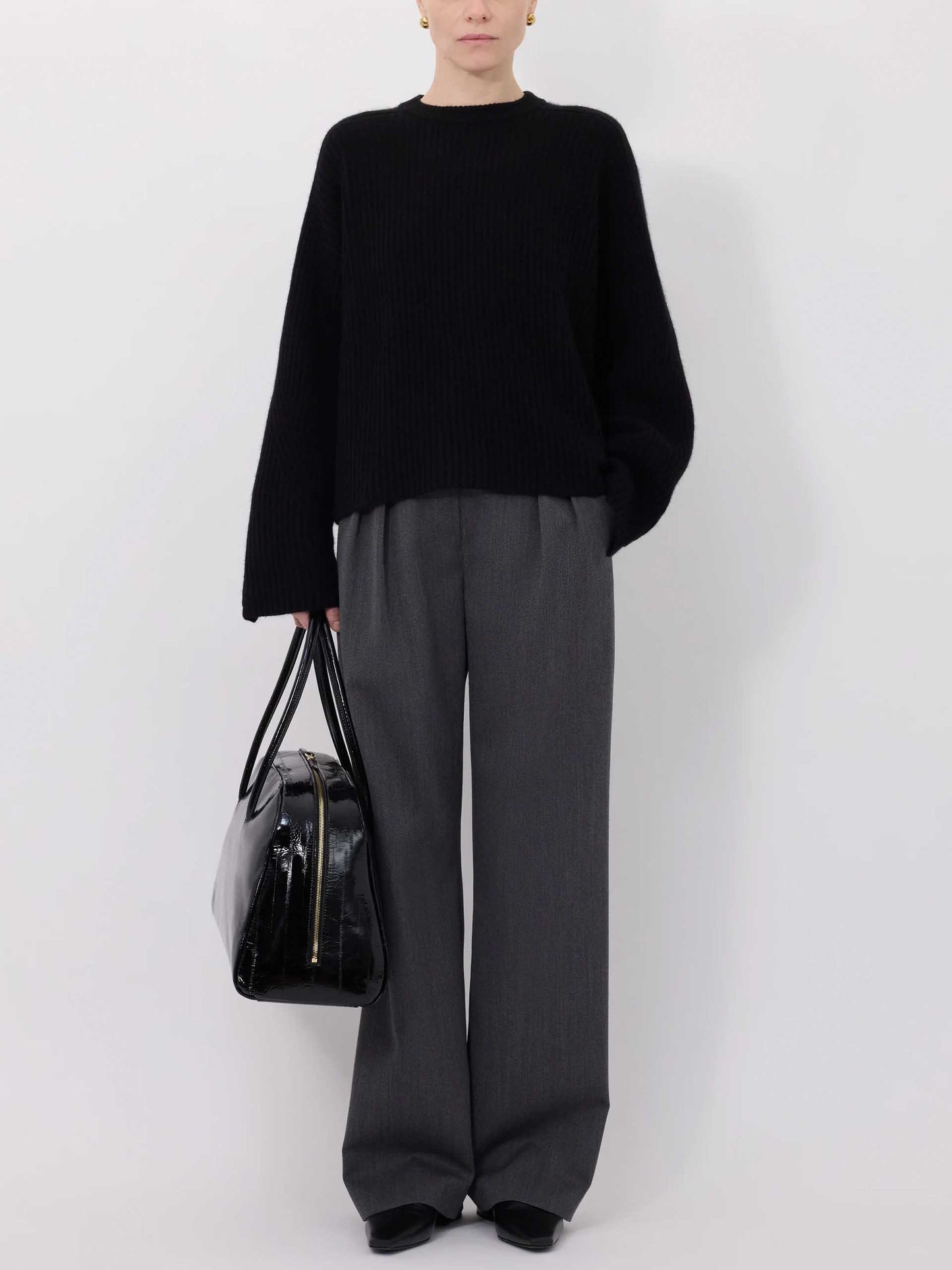 LOULOU DE SAISON - Axel Pullover aus Kaschmir für Damen in Schwarz - Black