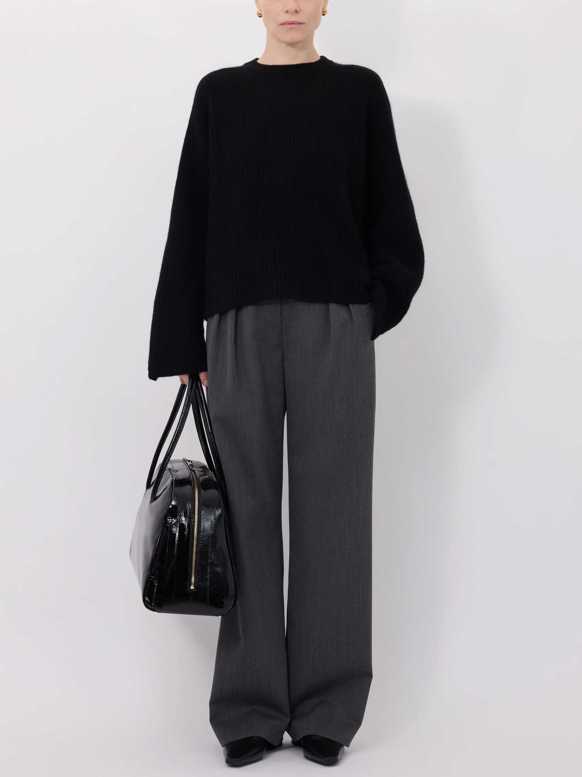 LOULOU DE SAISON - Axel Pullover aus Kaschmir für Damen in Schwarz - Black