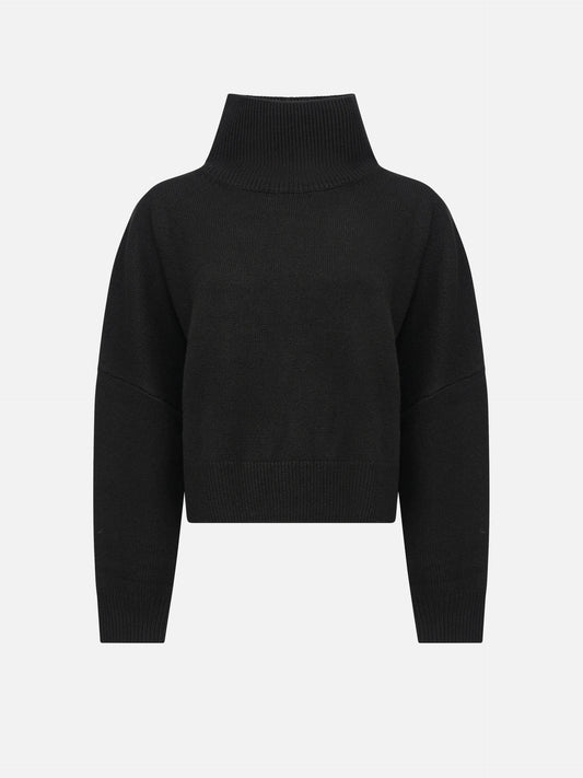 LOULOU DE SAISON - Luke Pullover mit Stehkragen für Damen in Schwarz - Black