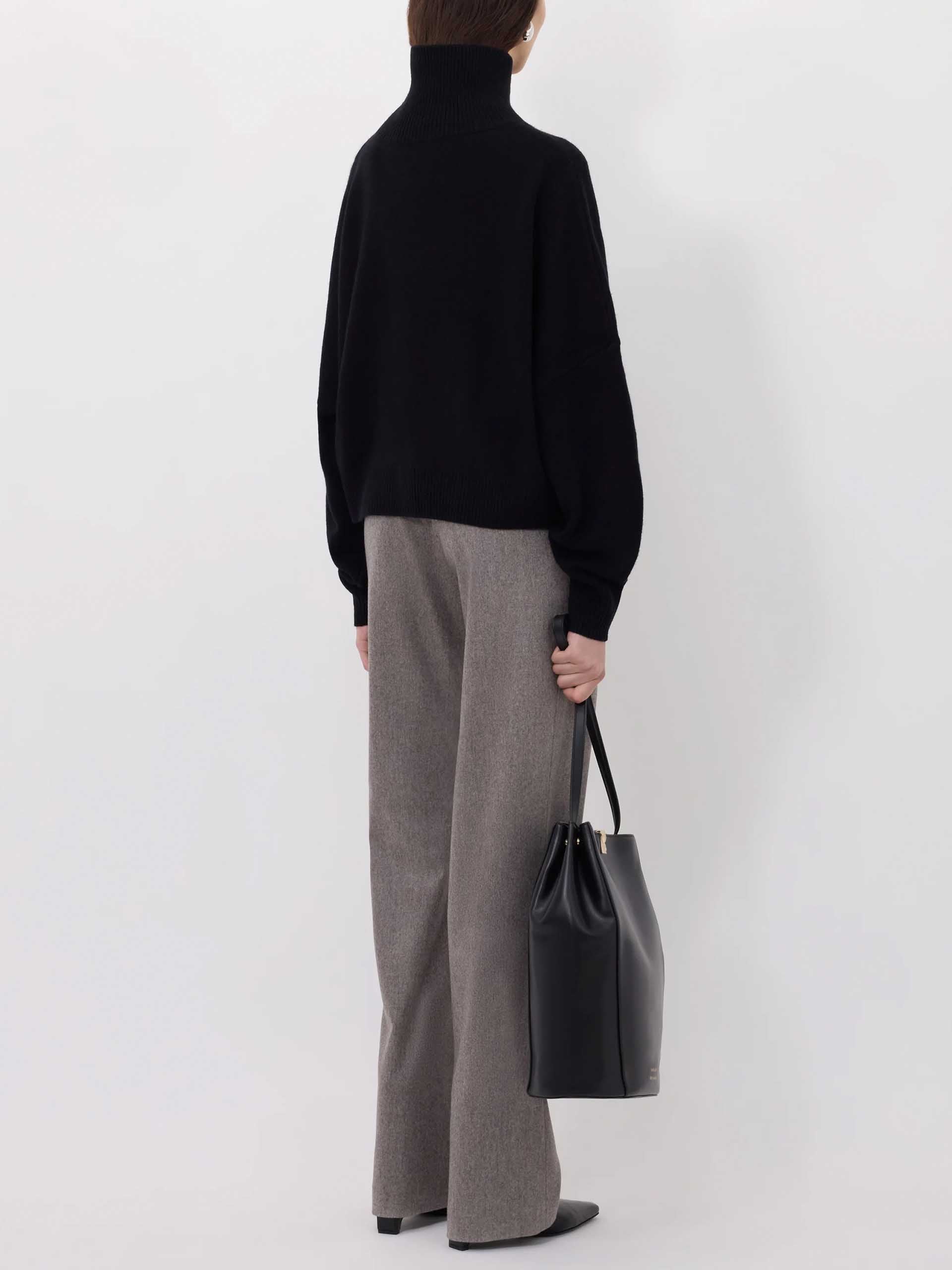 LOULOU DE SAISON - Luke Pullover mit Stehkragen für Damen in Schwarz - Black