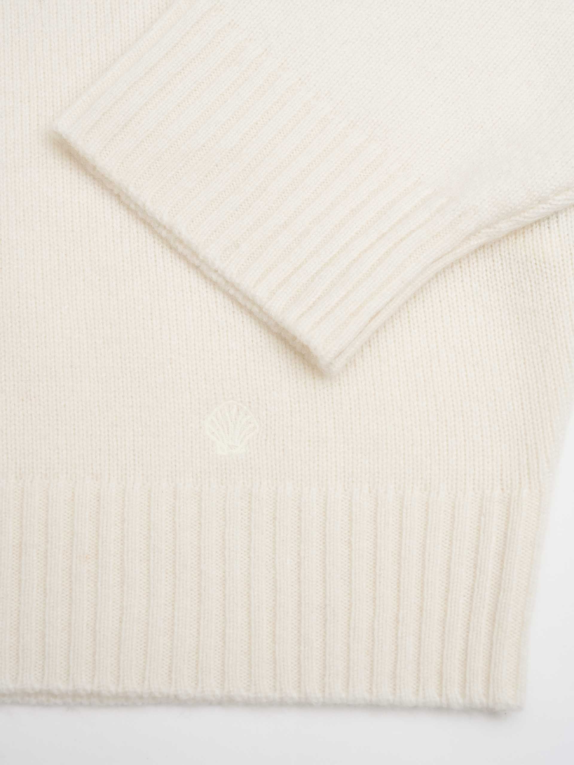 LOULOU DE SAISON - Homere Polo-Pullover für Damen in Cremeweiß - Cream white