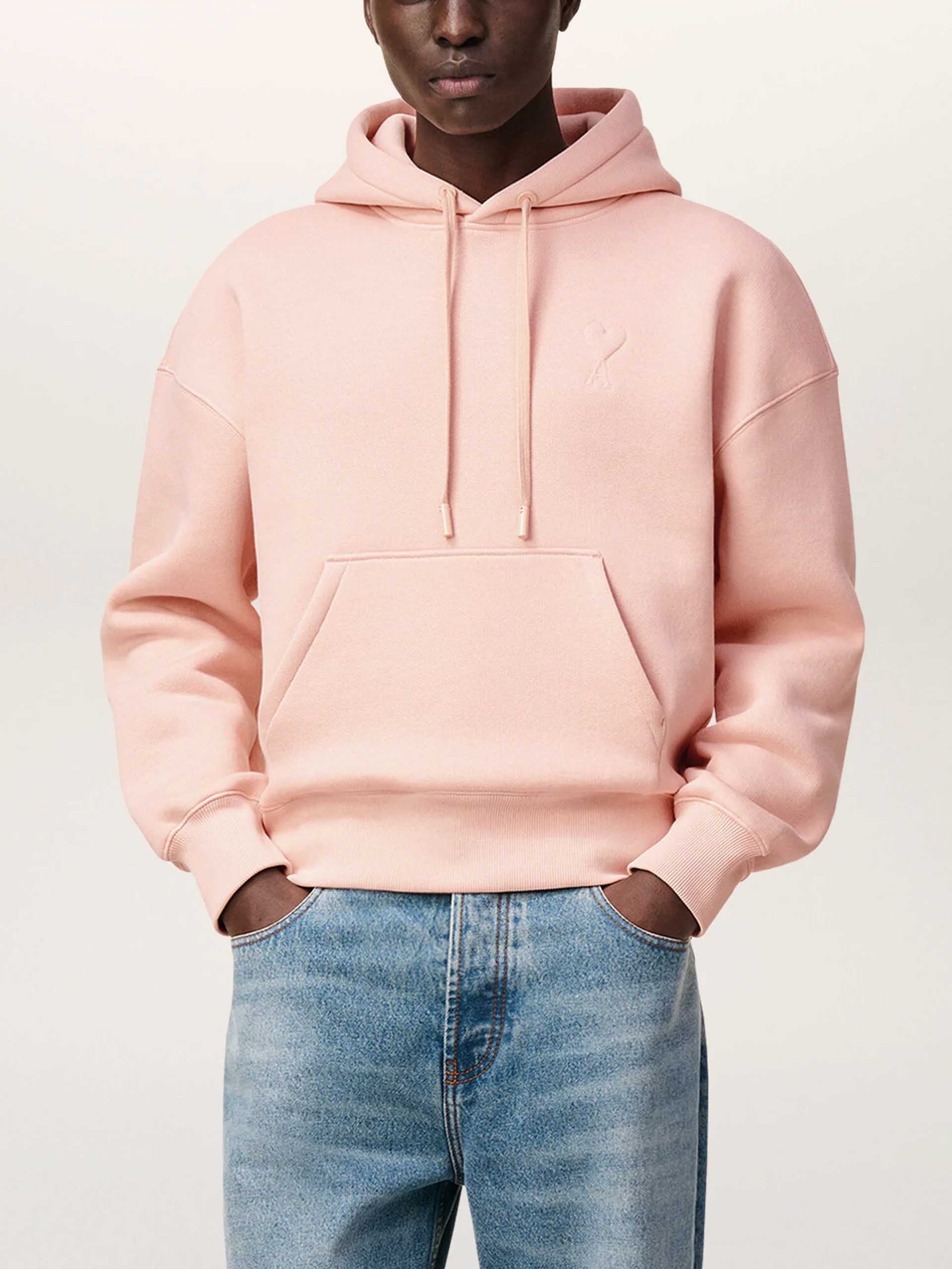 AMI PARIS - Ami De Coeur Hoodie mit Logo-Prägung in Rosa - Pink
