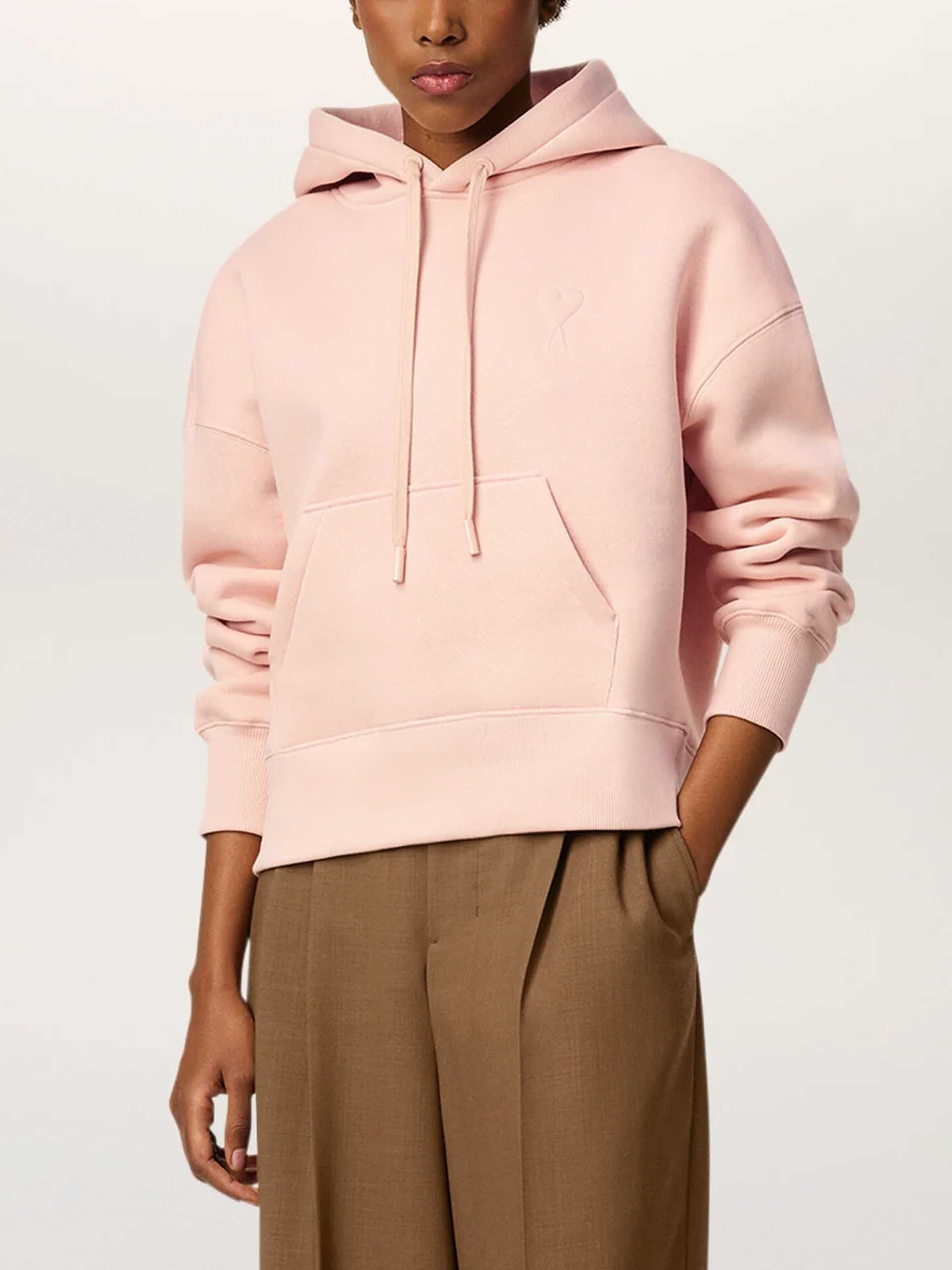 AMI PARIS - Ami De Coeur Hoodie mit Logo-Prägung in Rosa - Pink