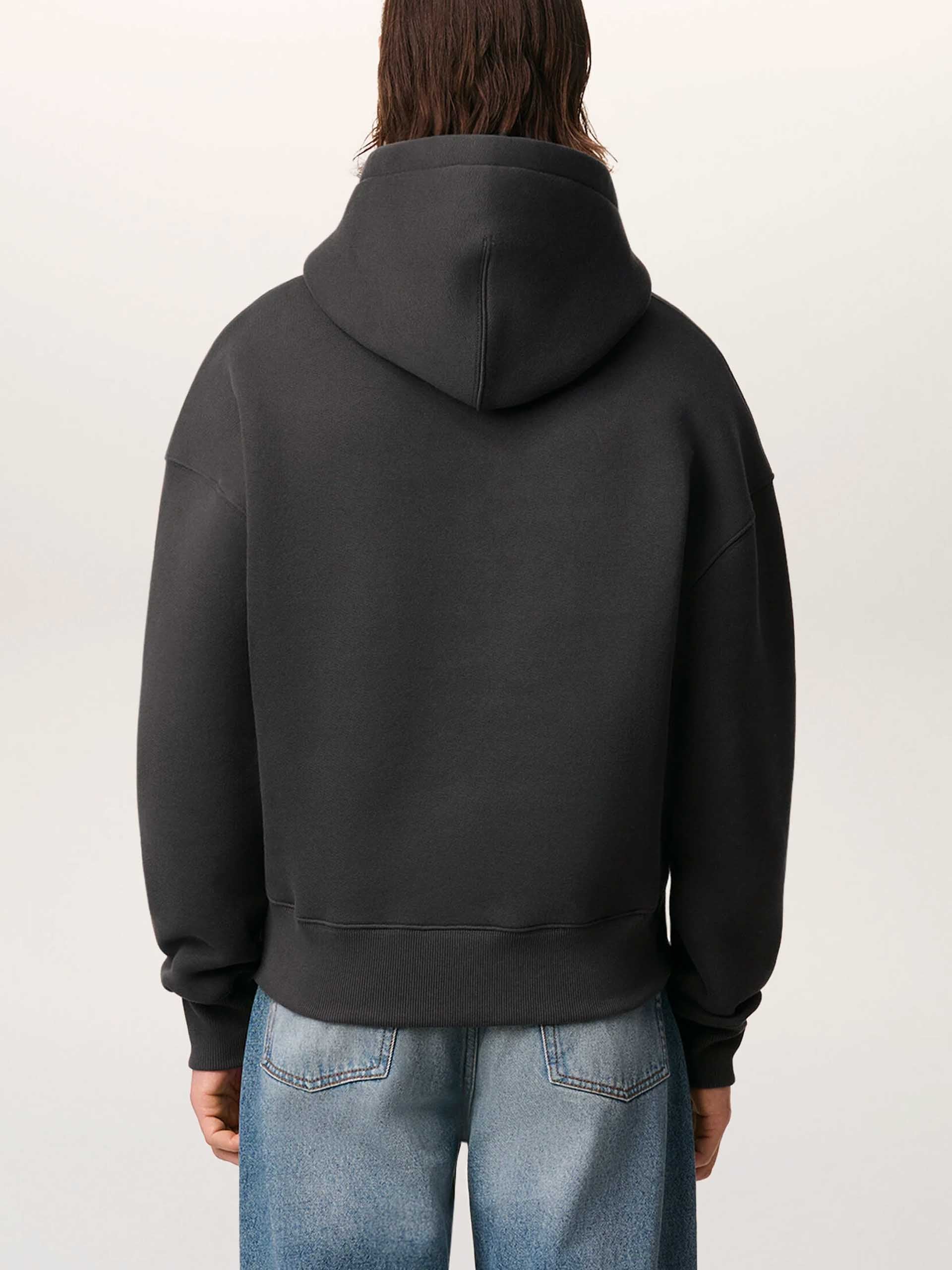 AMI PARIS - Ami De Coeur Hoodie mit Logo-Prägung in Anthrazitgrau - Anthracite grey