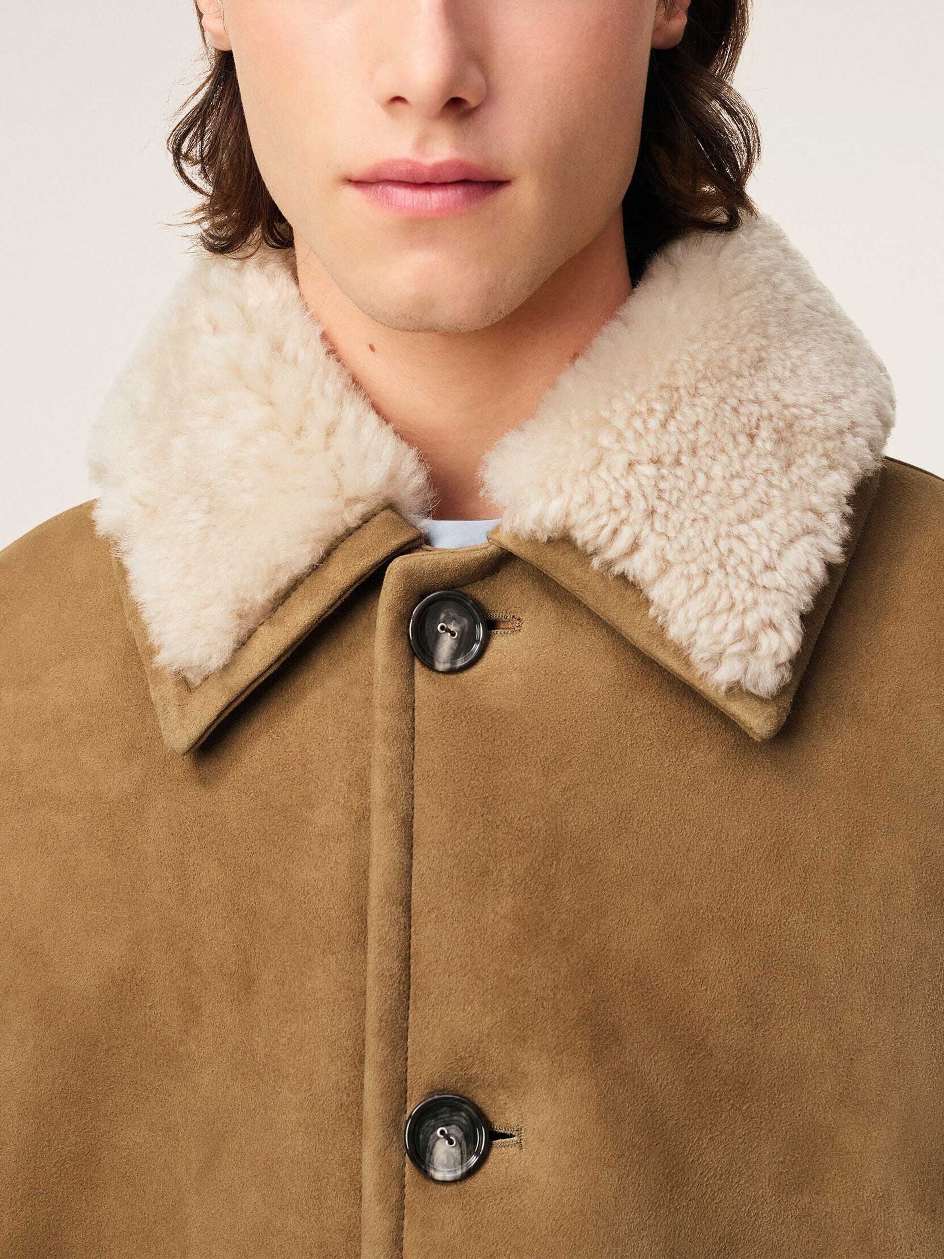 AMI PARIS - Geknöpfte Shearling-Jacke für Herren