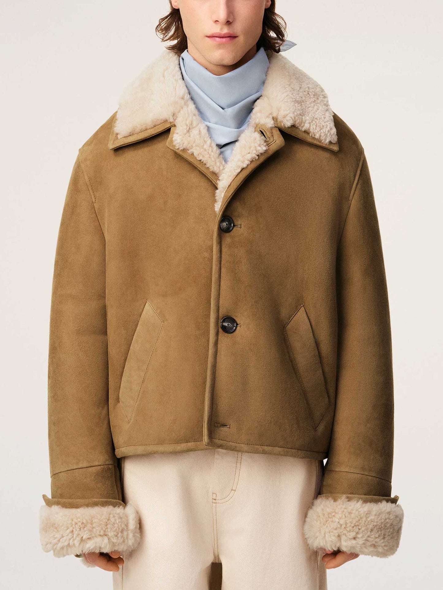 AMI PARIS - Geknöpfte Shearling-Jacke für Herren