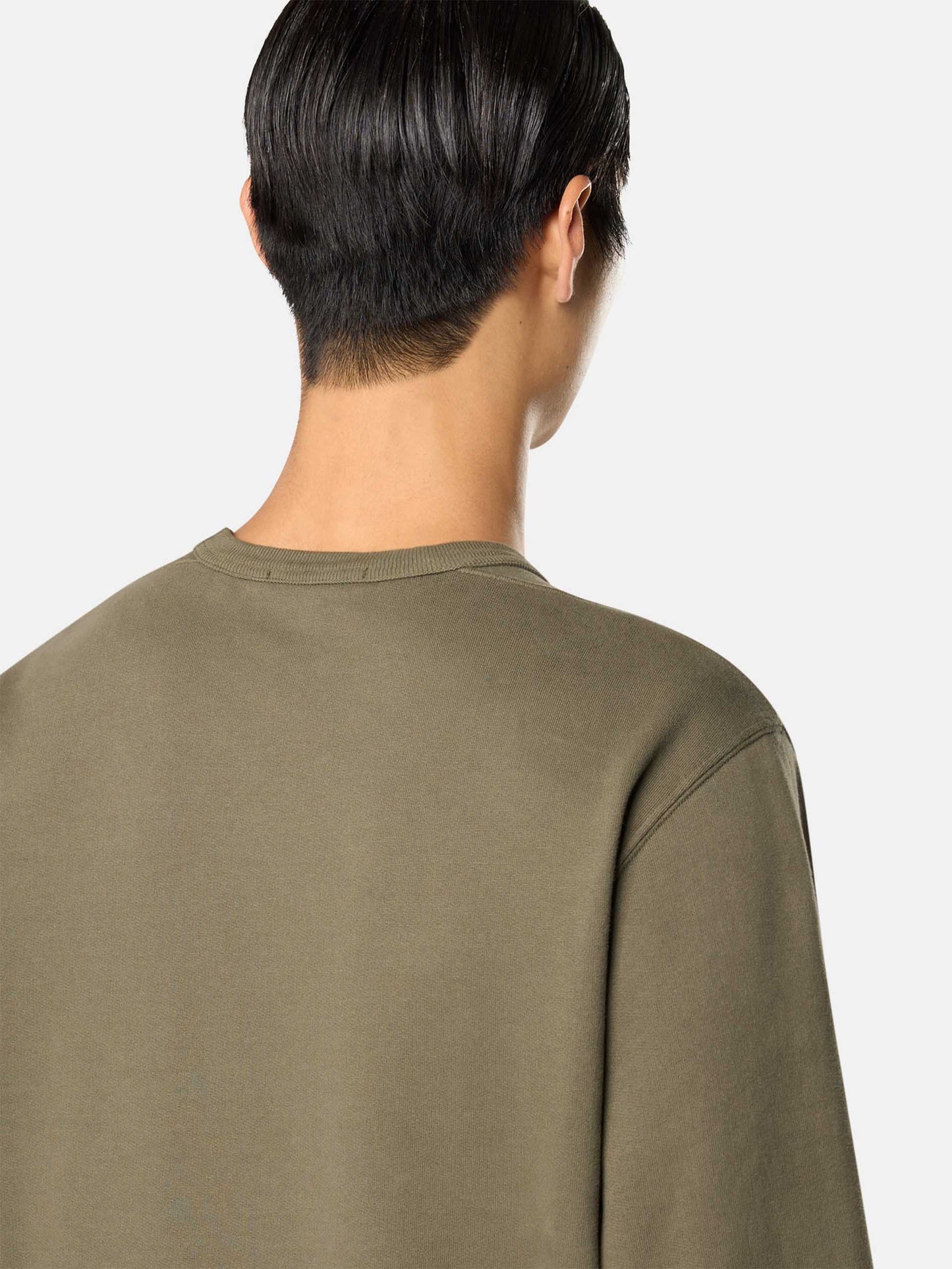 STONE ISLAND - Sweatshirt mit Logo-Patch für Herren in Militärgrün - Military green