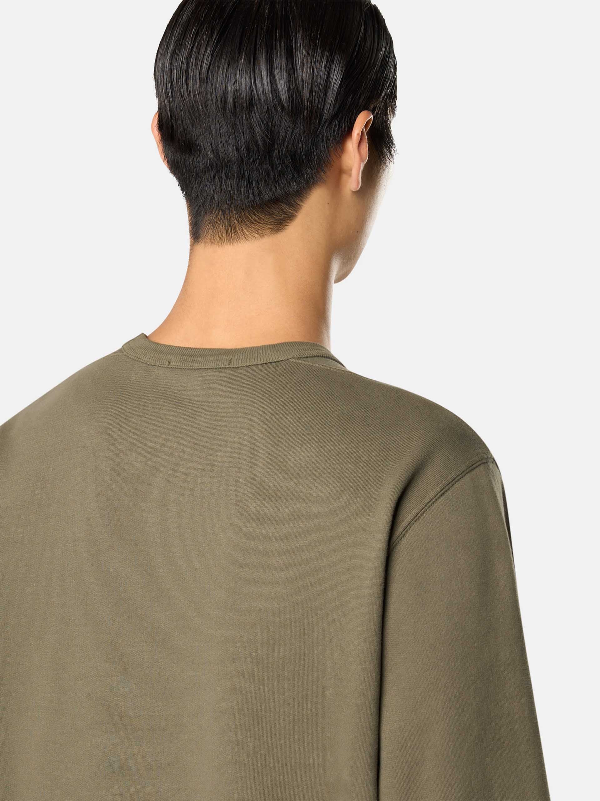 STONE ISLAND - Sweatshirt mit Logo-Patch für Herren in Militärgrün - Military green