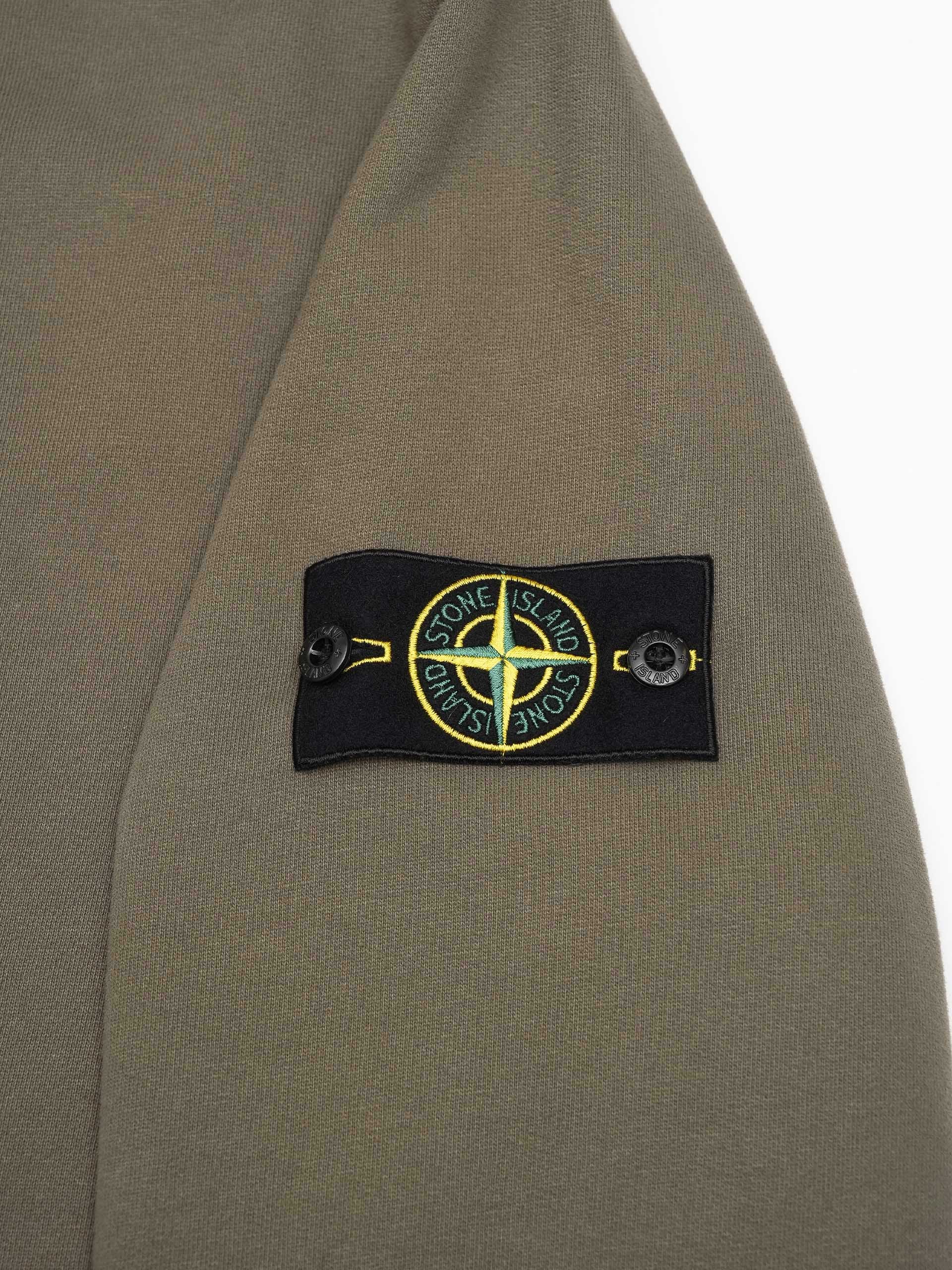 STONE ISLAND - Sweatshirt mit Logo-Patch für Herren in Militärgrün - Military green