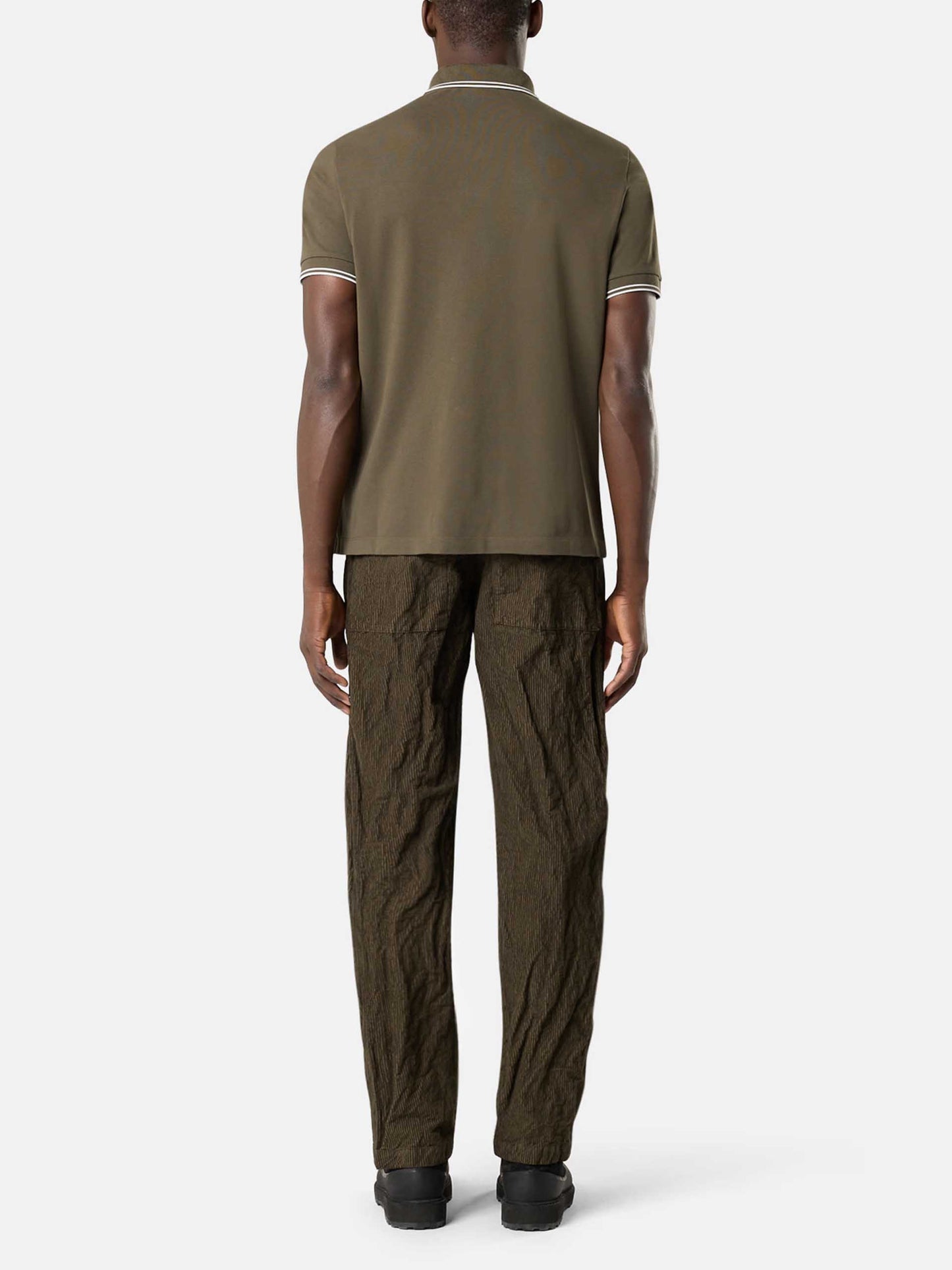 STONE ISLAND - Poloshirt mit Logo-Patch für Herren in Militärgrün - Military green