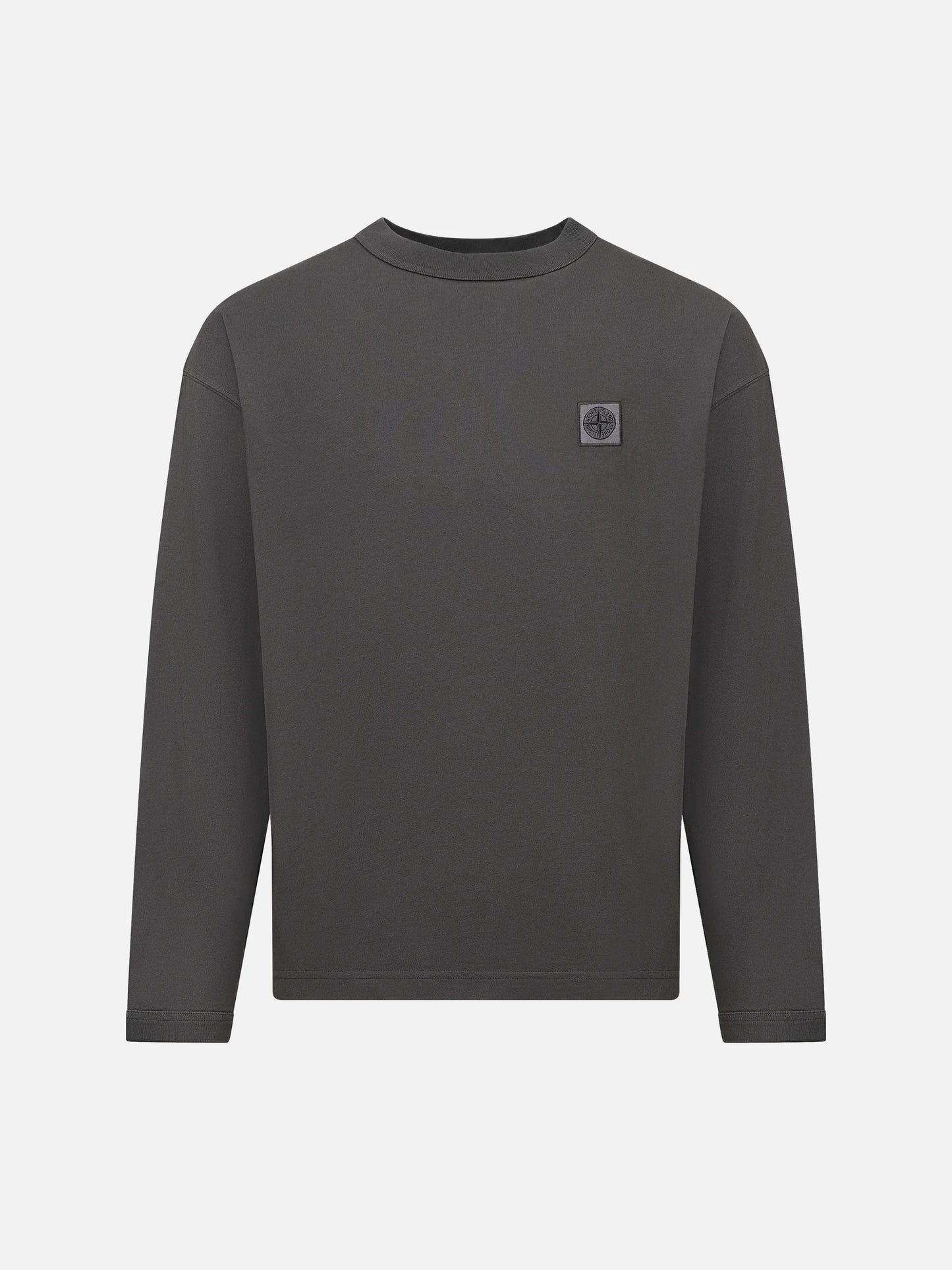 STONE ISLAND - Longsleeve aus Baumwolle für Herren in Bleigrau - Lead grey