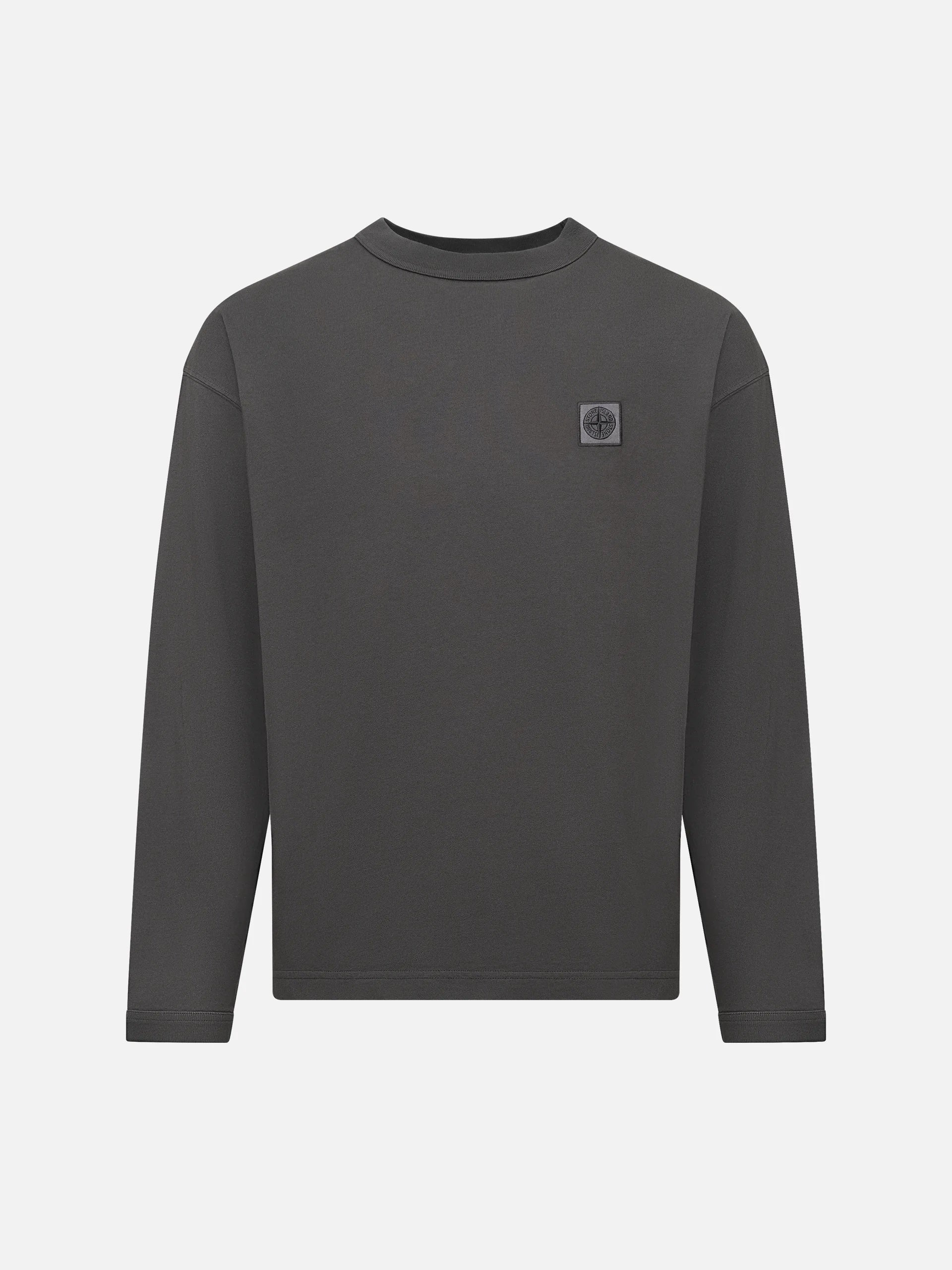 STONE ISLAND - Longsleeve aus Baumwolle für Herren in Bleigrau - Lead grey