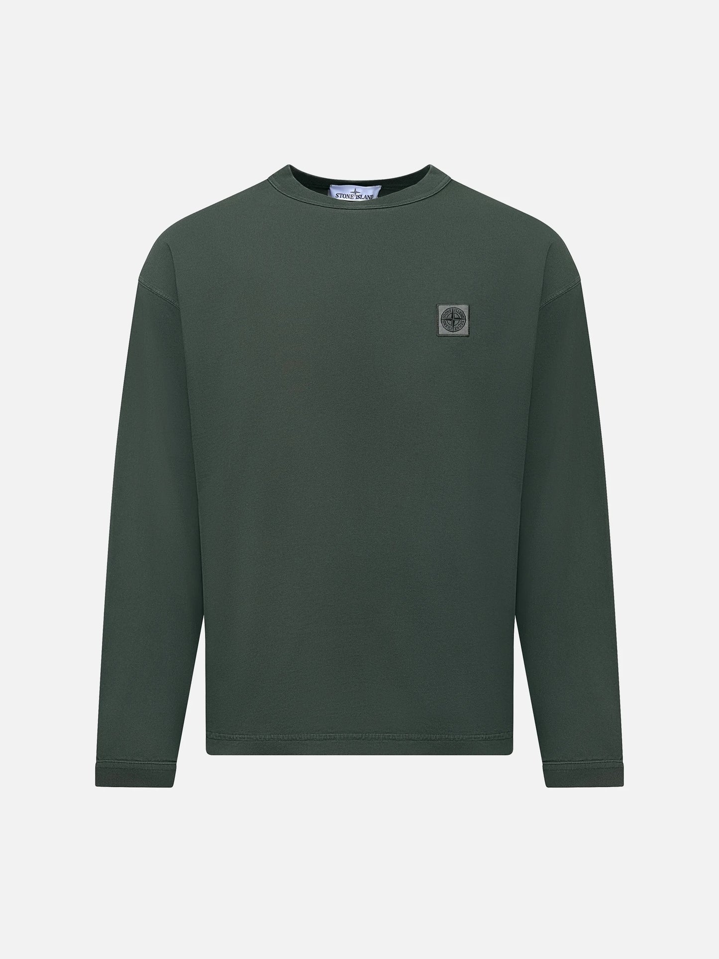 STONE ISLAND - Longsleeve aus Baumwolle für Herren in Wacholdergrün - Juniper green