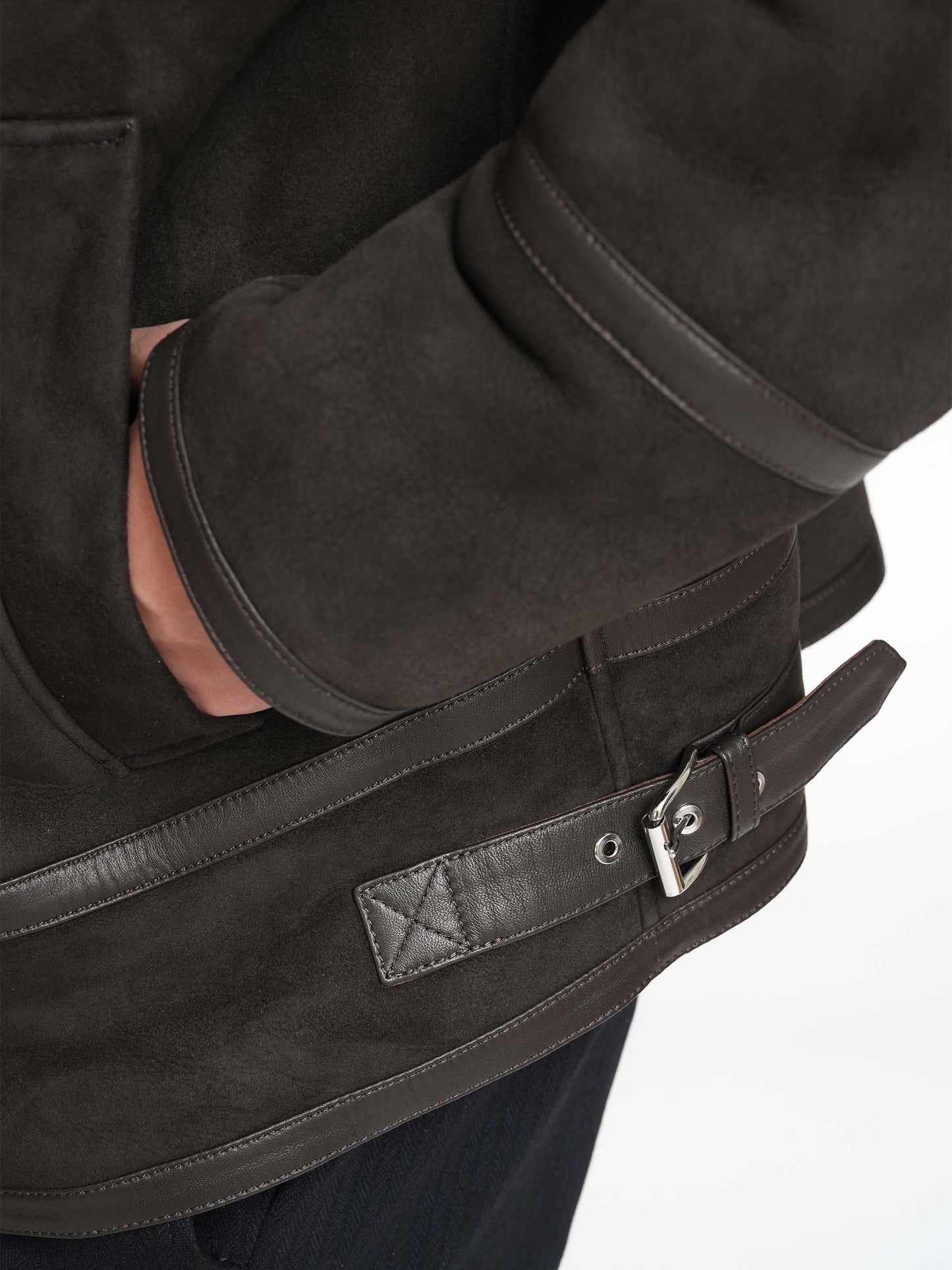 DONDUP - Shearling-Jacke aus Veloursleder für Herren