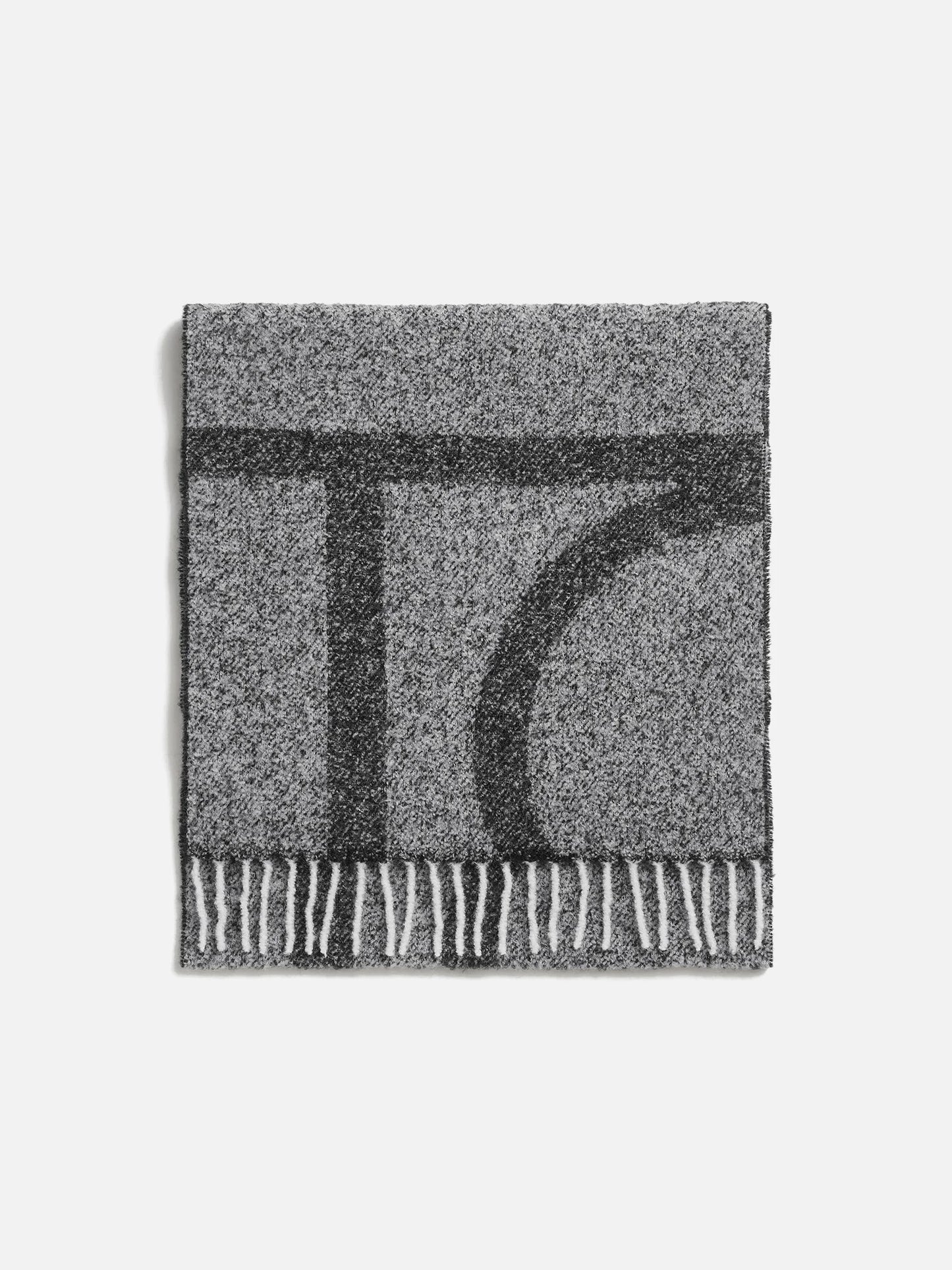 TOTEME - Schal mit Monogramm-Logo für Damen in Schwarz / Weiß - Black / White