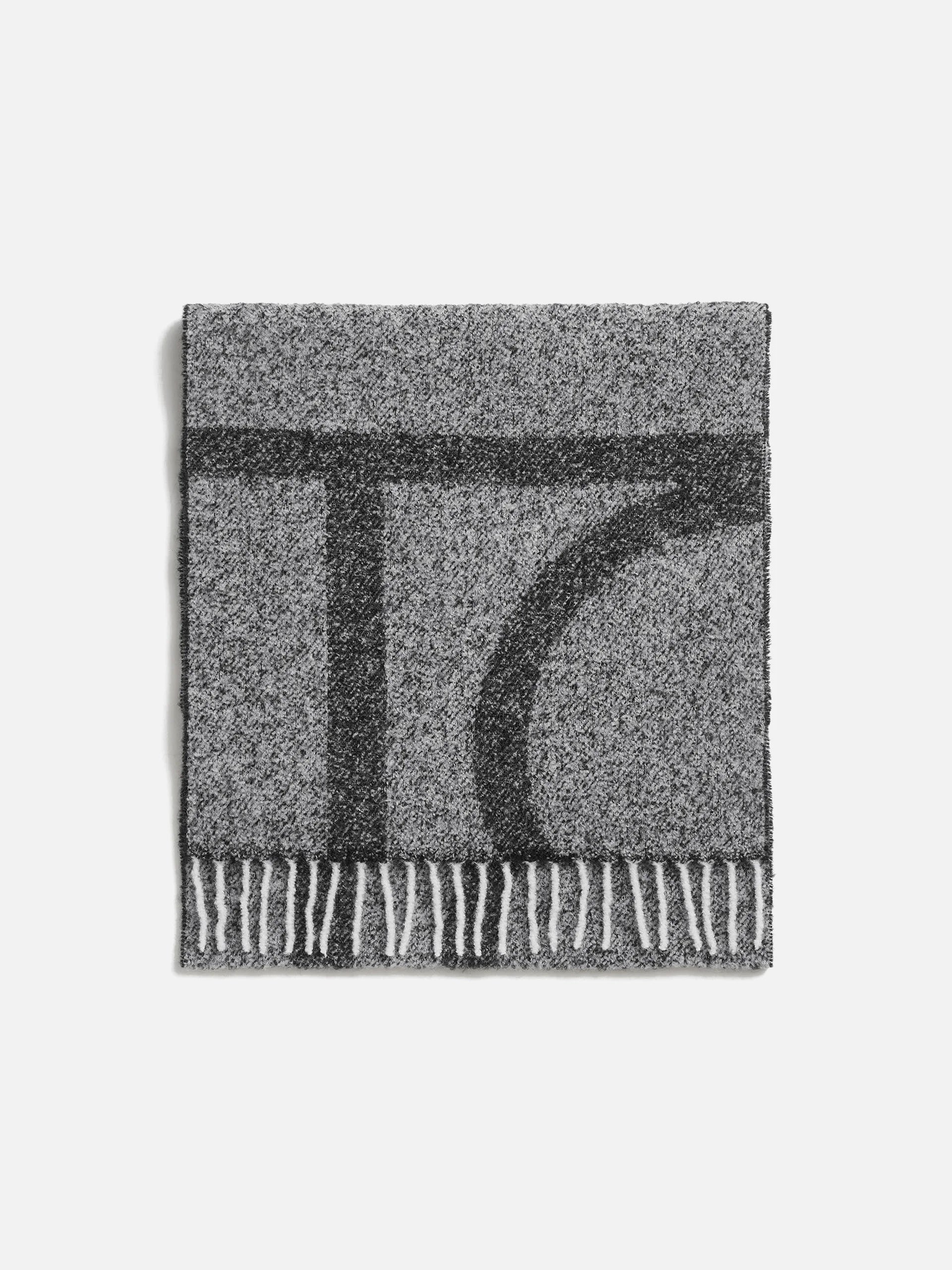 TOTEME - Schal mit Monogramm-Logo für Damen in Schwarz / Weiß - Black / White