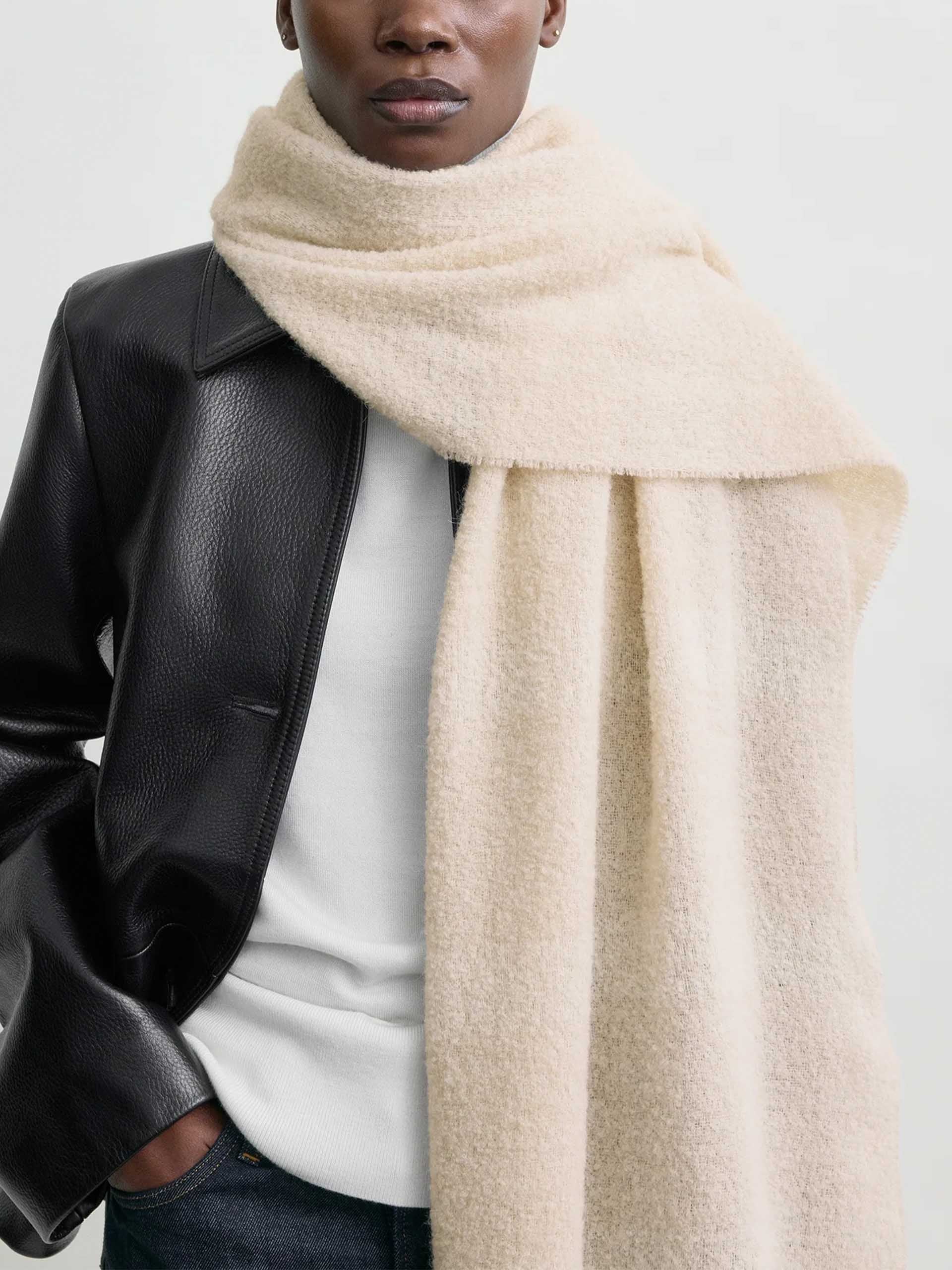 TOTEME - Schal mit Monogramm-Logo für Damen in Ecru / Weiß - Ecru / White