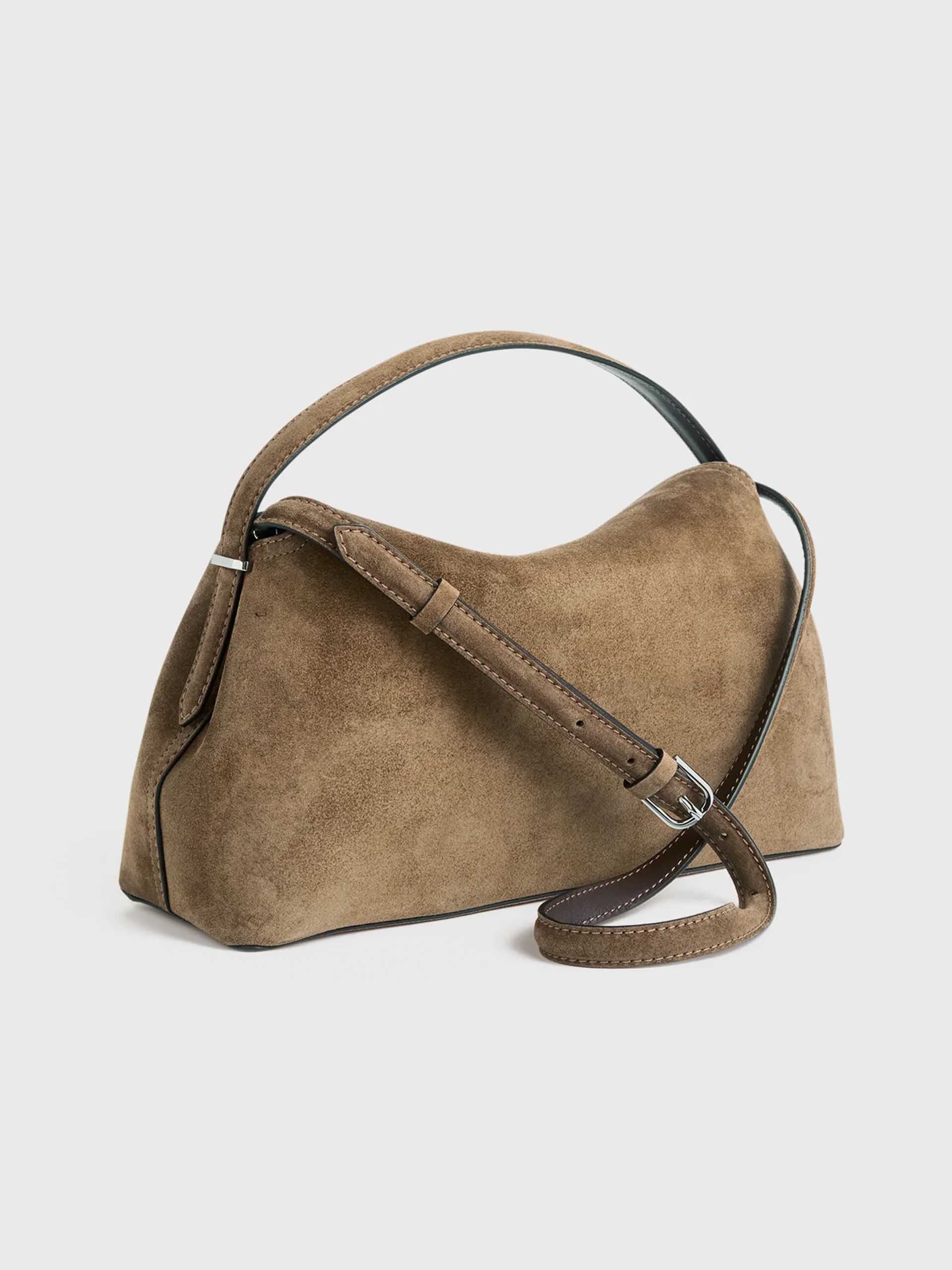 TOTEME - Tote Bag T-Lock aus Veloursleder