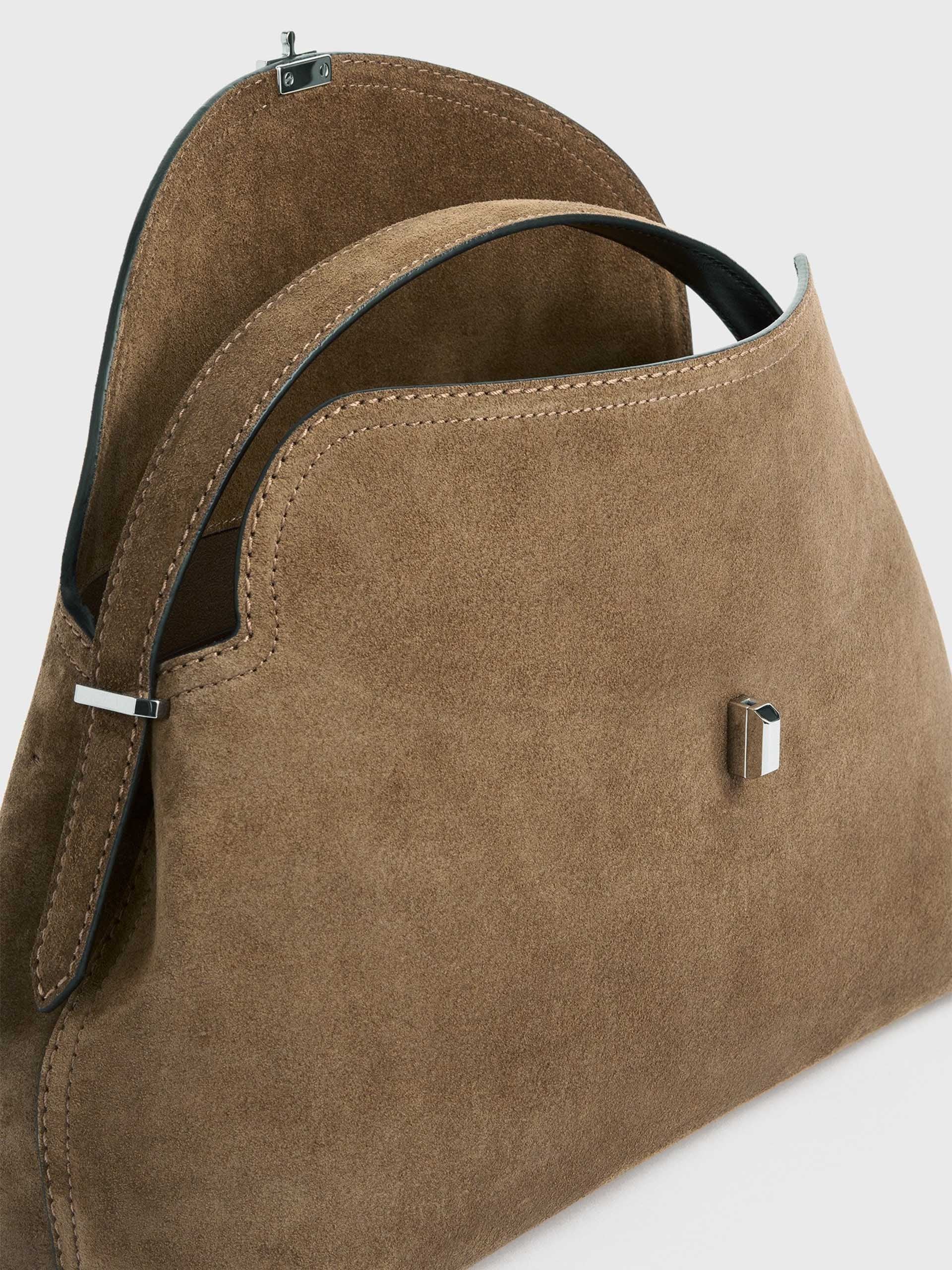 TOTEME - Tote Bag T-Lock aus Veloursleder