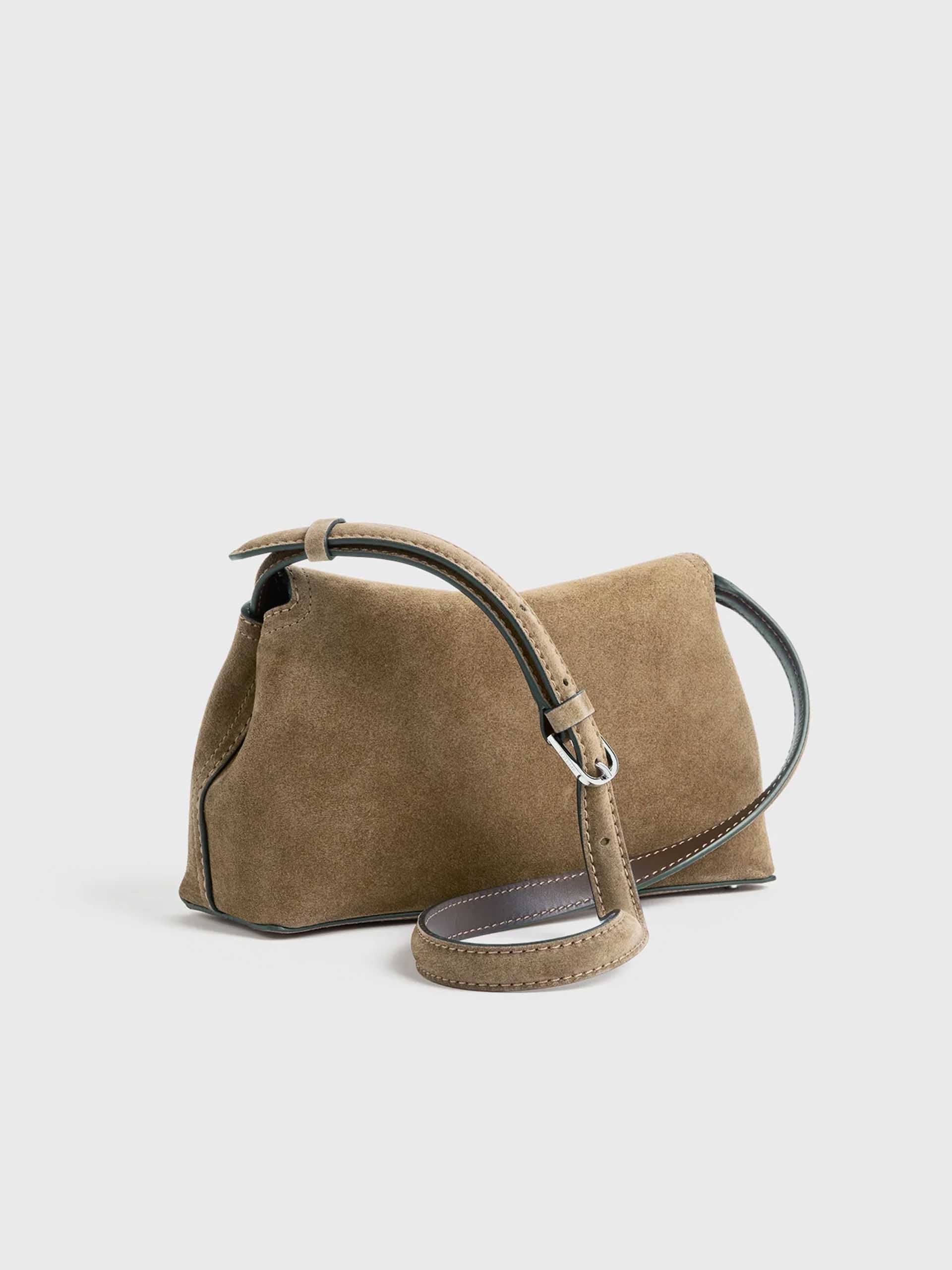 TOTEME - T-Lock Clutch aus Veloursleder
