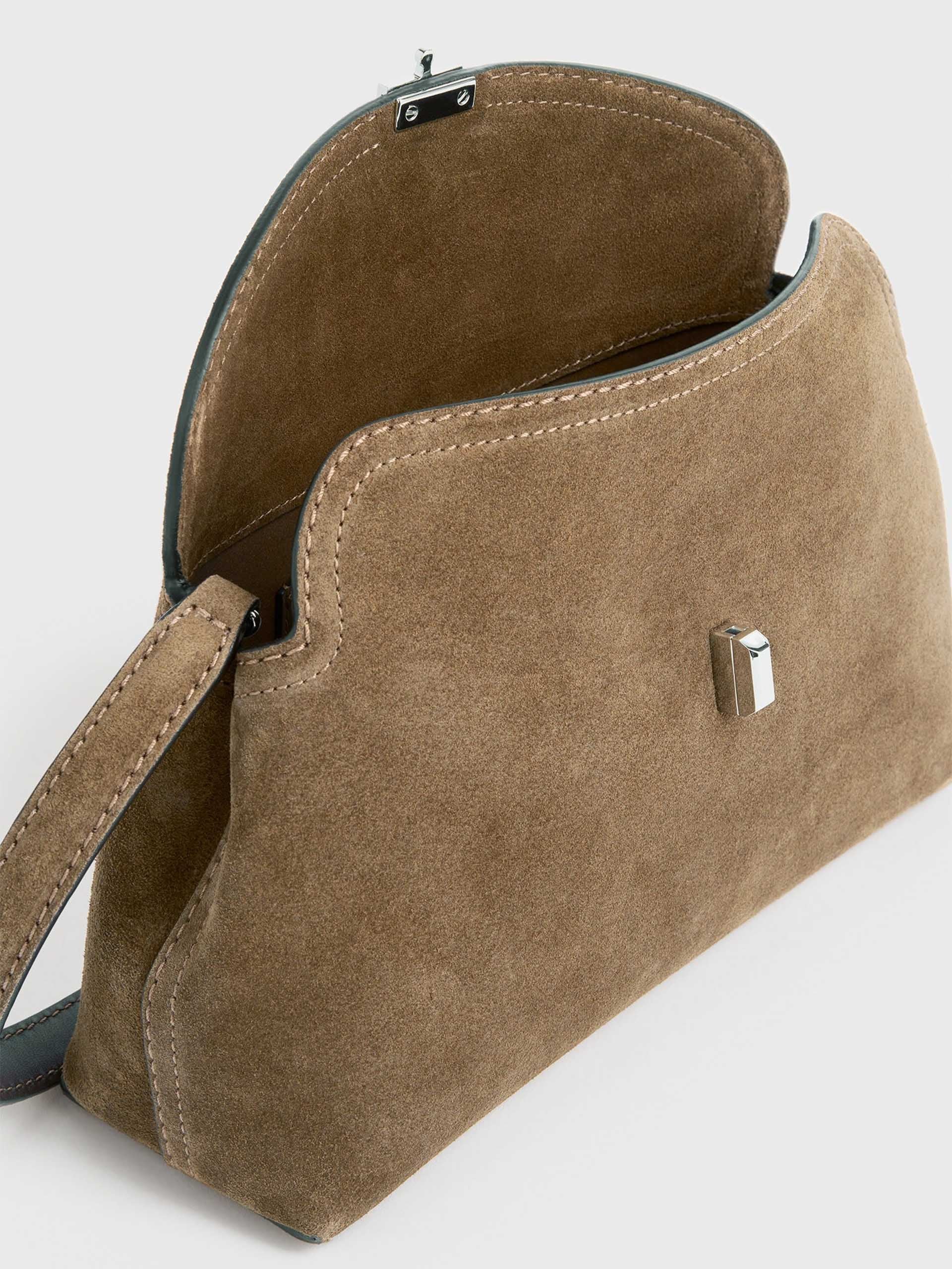 TOTEME - T-Lock Clutch aus Veloursleder