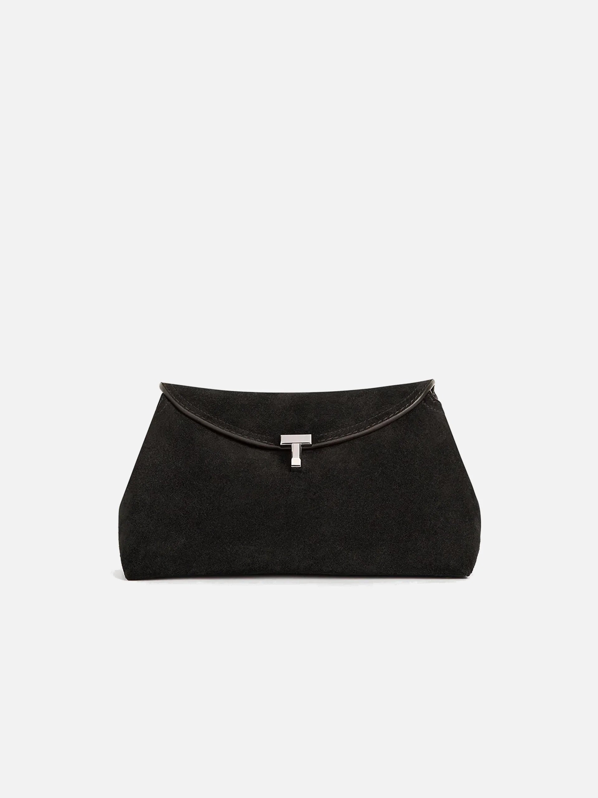 TOTEME - Clutch T-Lock Small aus Veloursleder