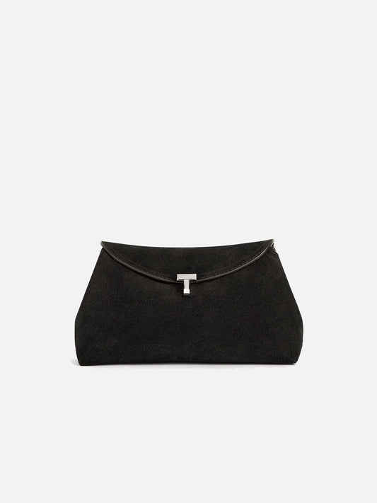 TOTEME - Clutch T-Lock Small aus Veloursleder