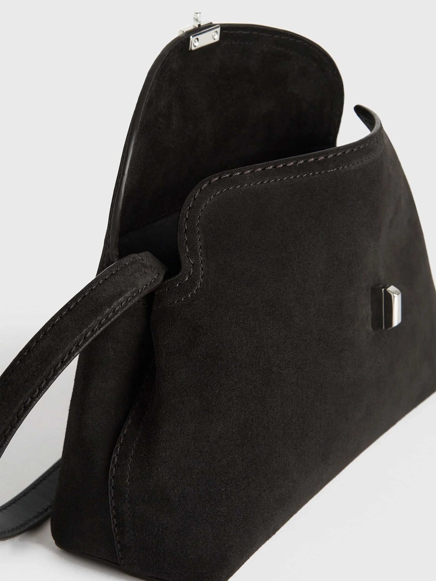 TOTEME - Clutch T-Lock Small aus Veloursleder