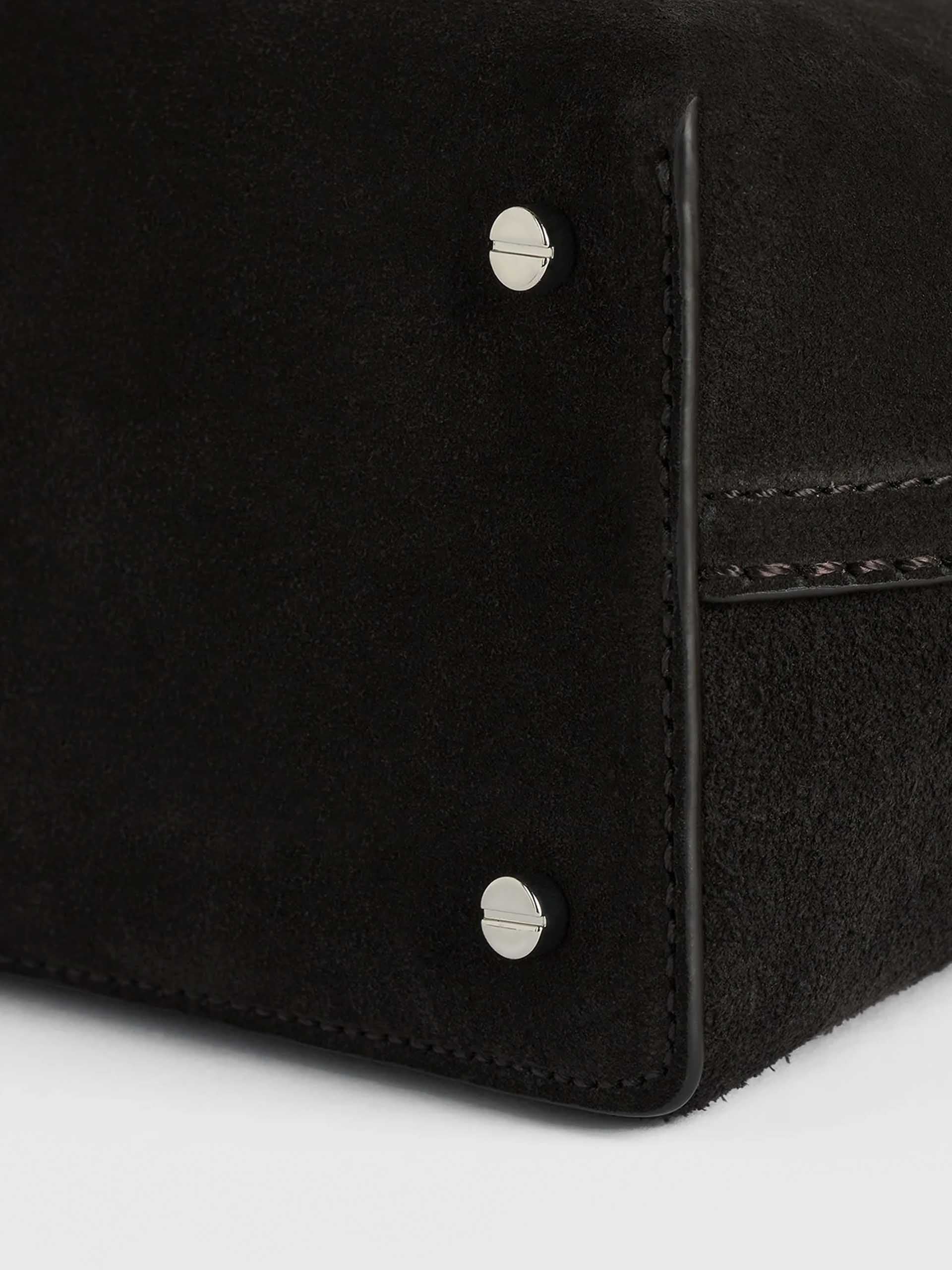 TOTEME - Clutch T-Lock Small aus Veloursleder