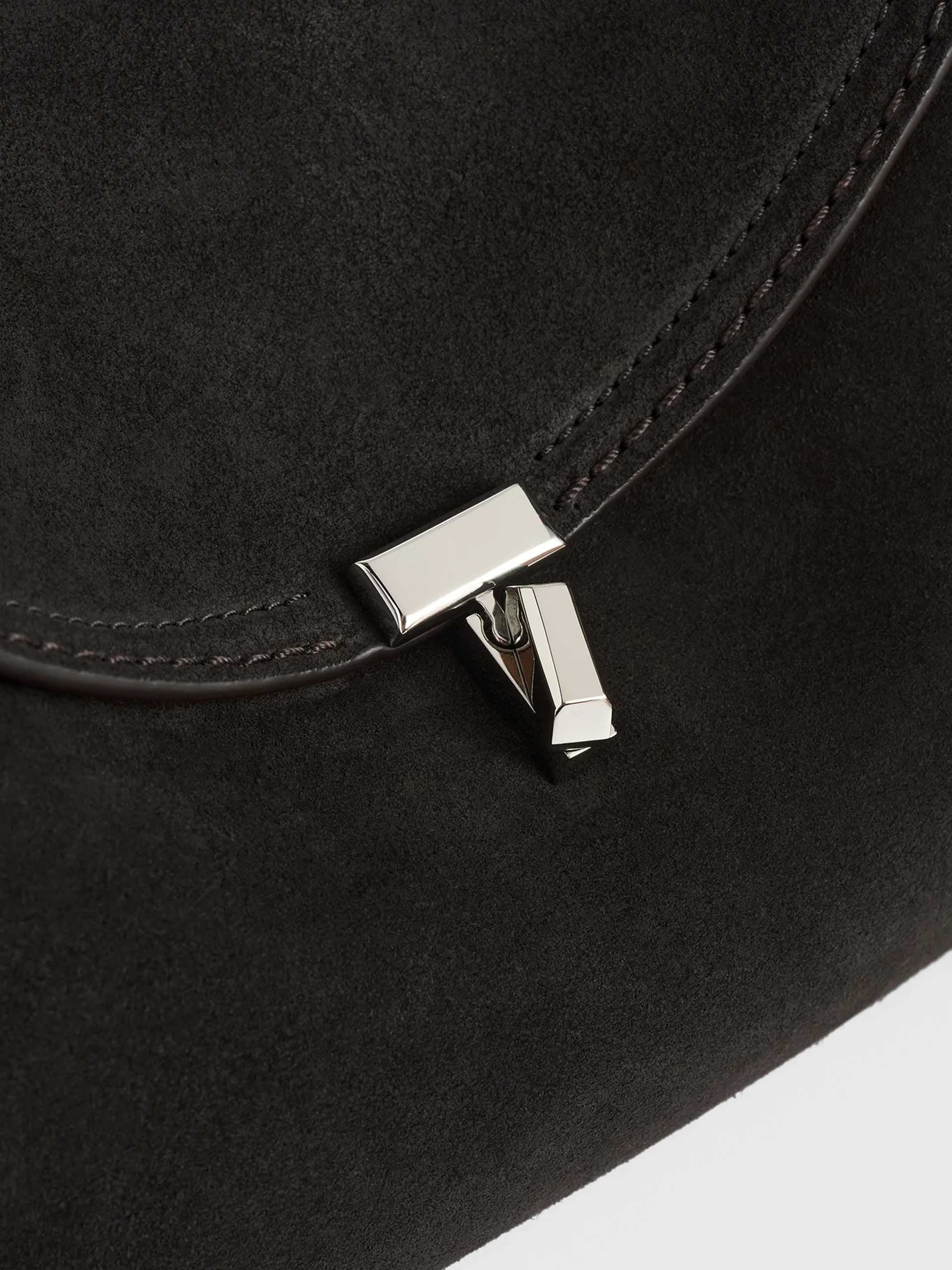 TOTEME - Clutch T-Lock Small aus Veloursleder