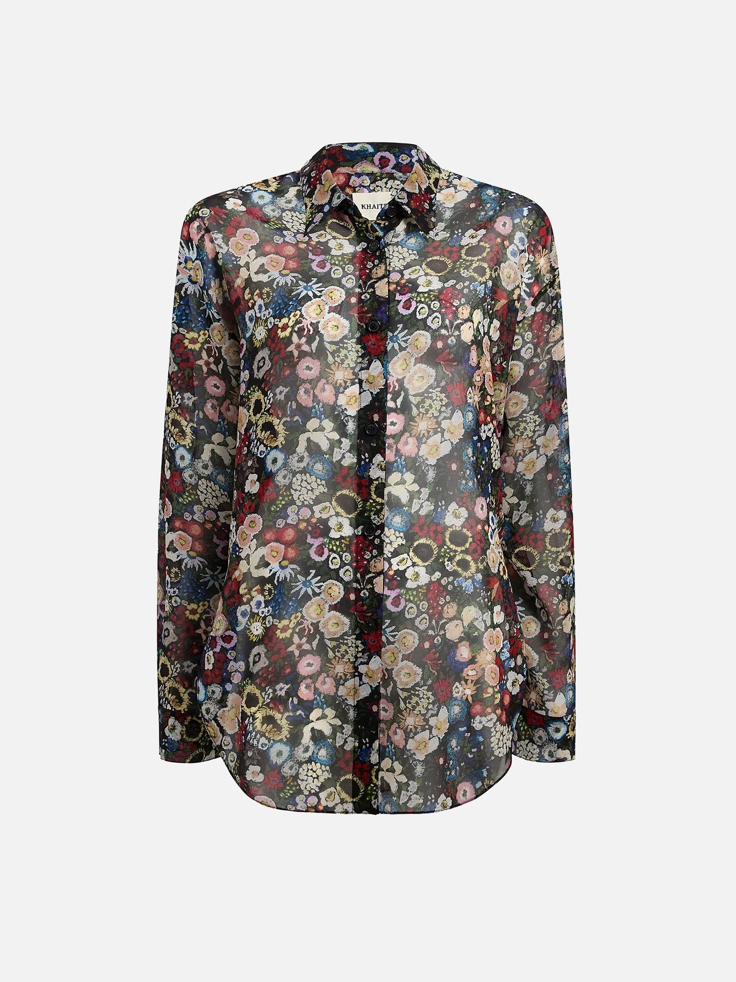 KHAITE - Goya Bluse aus Seidenchiffon für Damen in Schwarz Multi - Black Multi