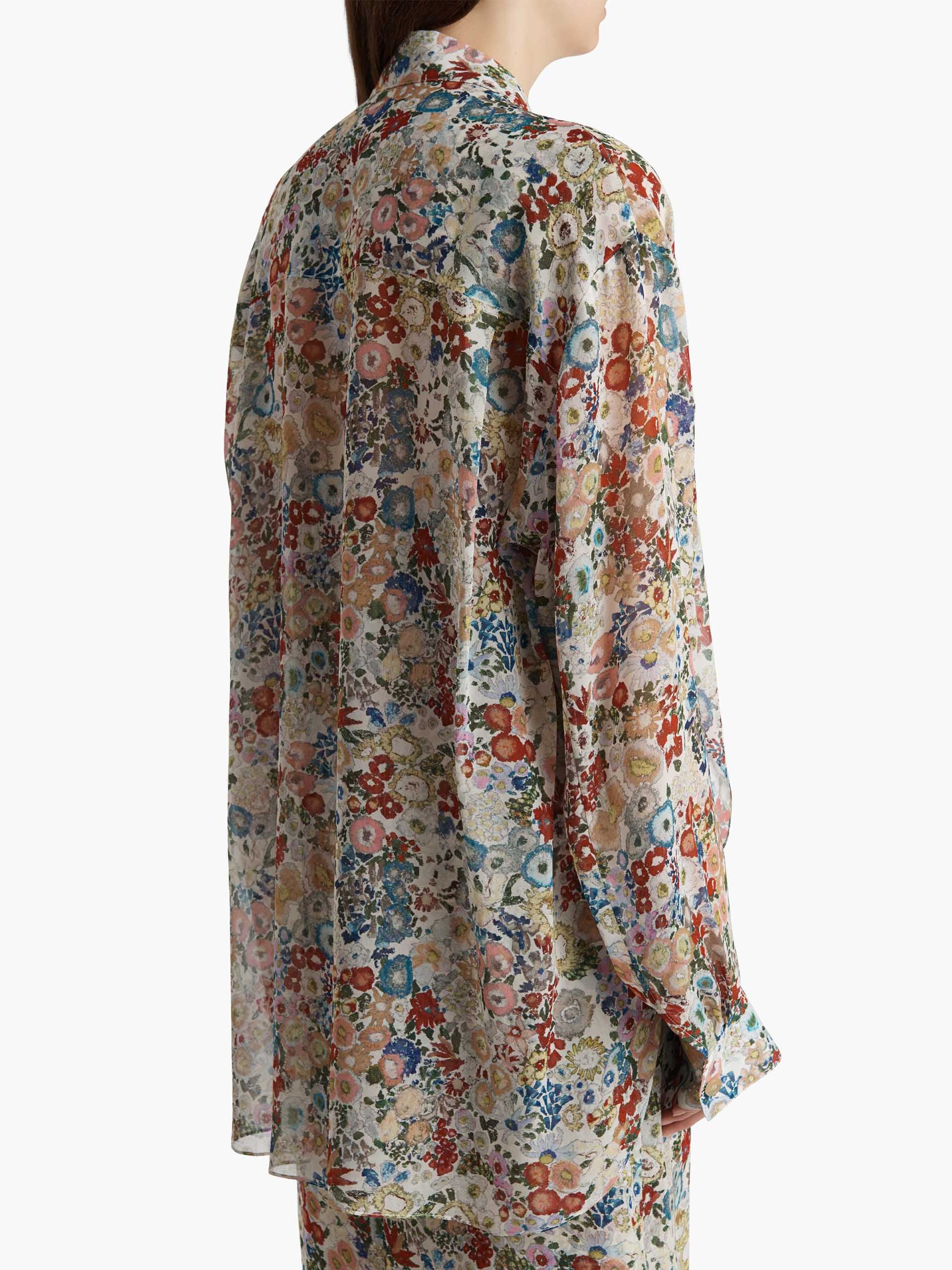 KHAITE - Goya Bluse aus Seidenchiffon für Damen in Creme Multi - Cream Multi