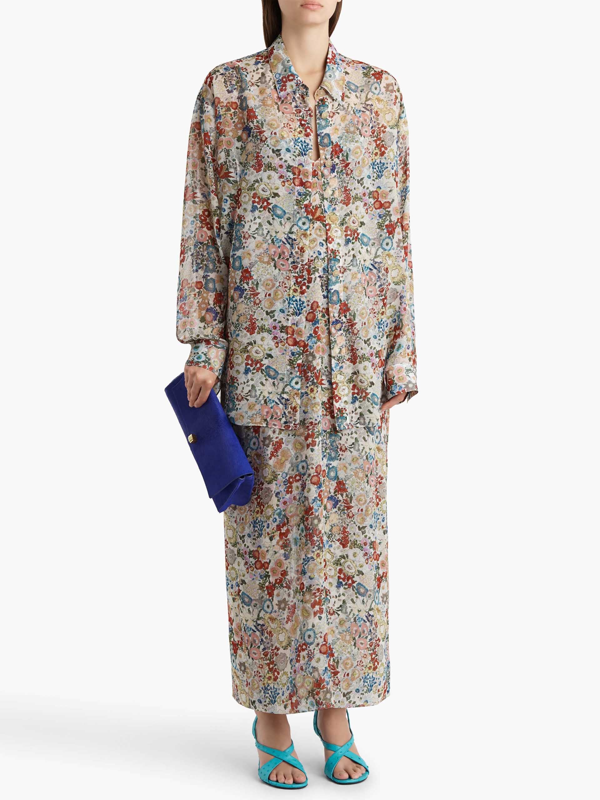 KHAITE - Goya Bluse aus Seidenchiffon für Damen in Creme Multi - Cream Multi