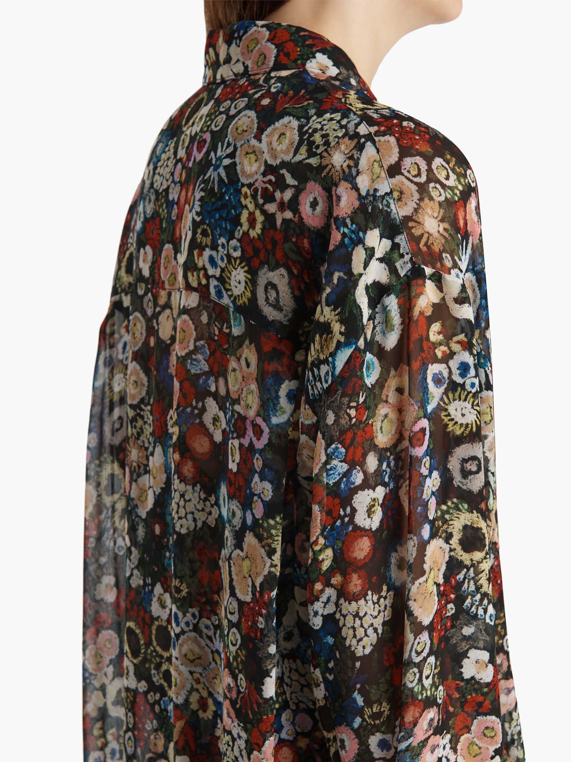 KHAITE - Goya Bluse aus Seidenchiffon für Damen in Schwarz Multi - Black Multi