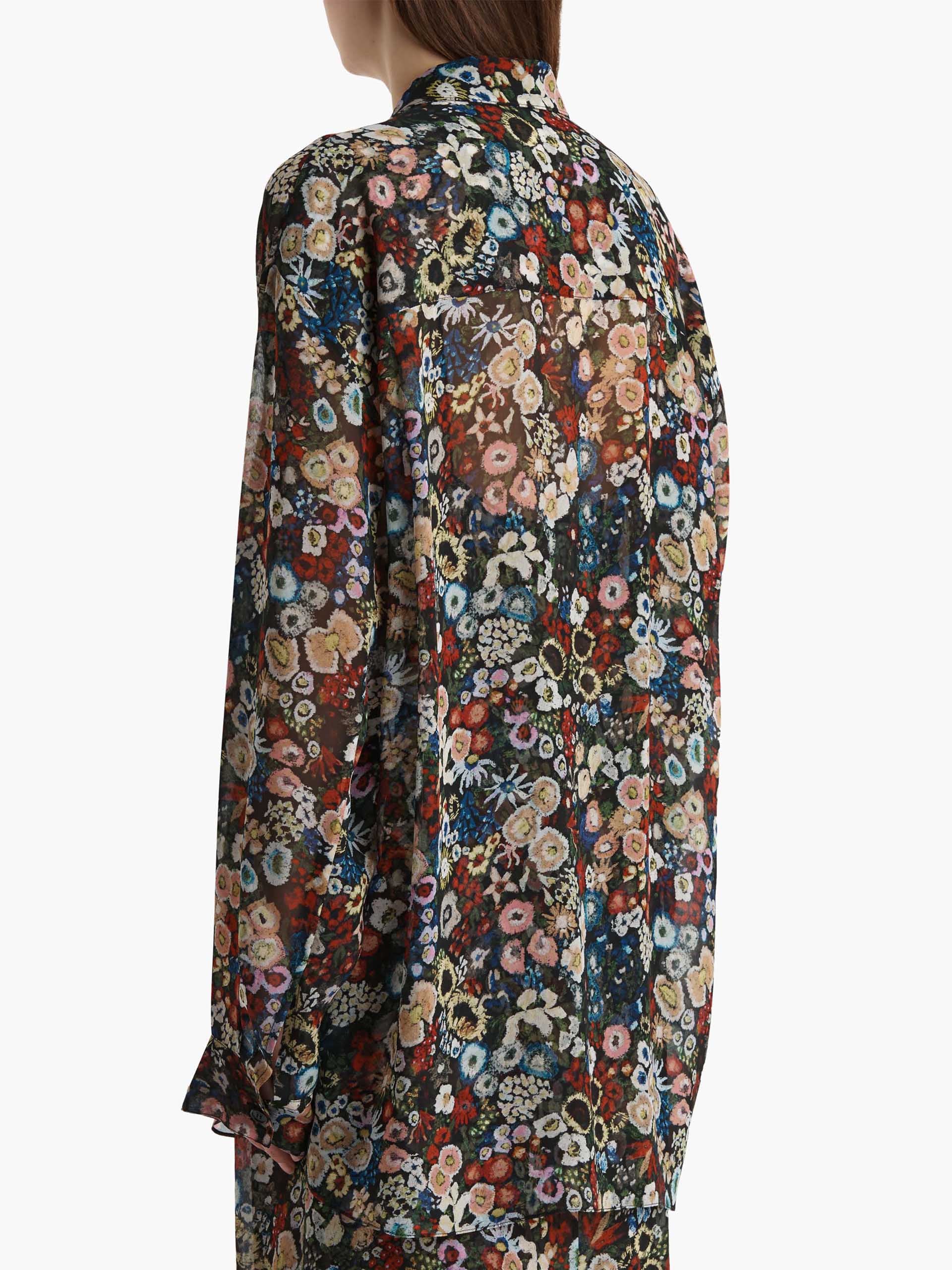 KHAITE - Goya Bluse aus Seidenchiffon für Damen in Schwarz Multi - Black Multi