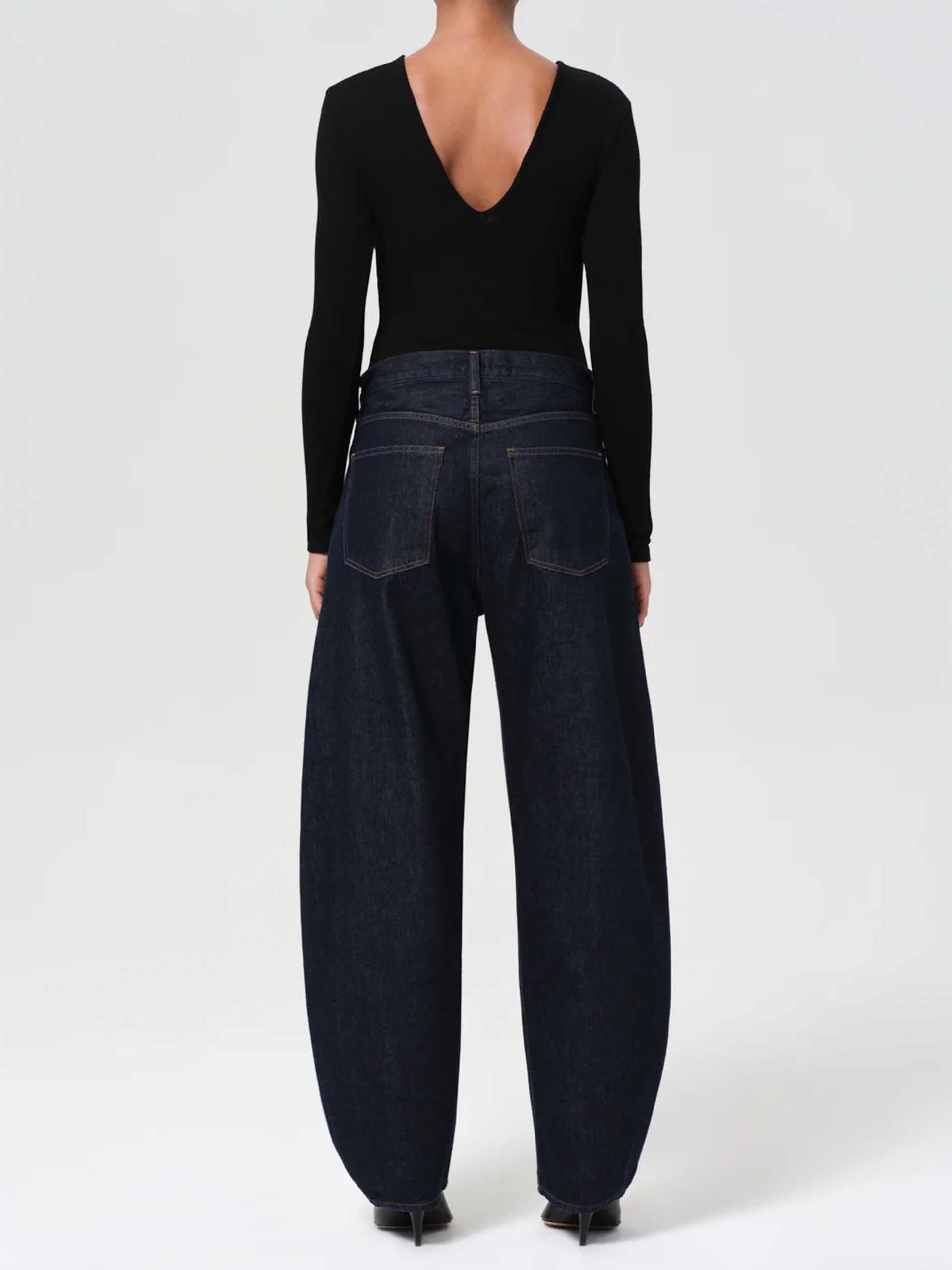 AGOLDE - High-Rise Jeans Luna Pieced für Damen Rinse Indigoblau
